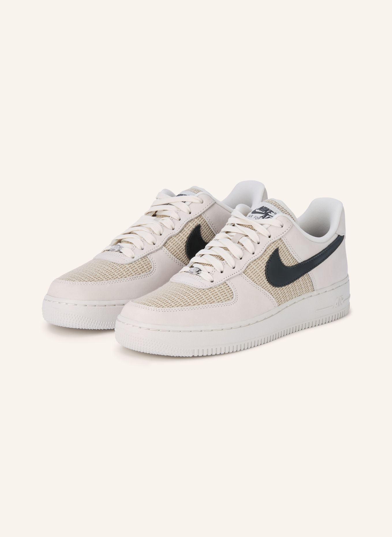 Nike AIR FORCE 1 '07 LV8 Sneakers: BEIGE / LIGHT GRAY / BLACK