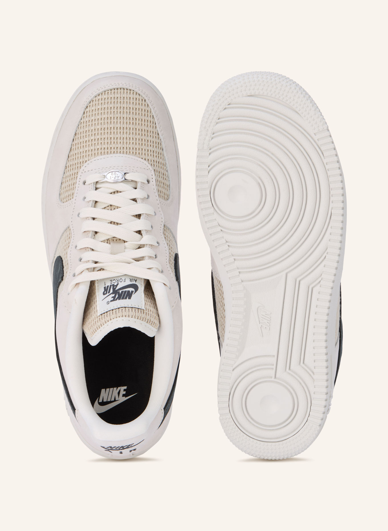 Nike AIR FORCE 1 '07 LV8 Sneakers: BEIGE / LIGHT GRAY / BLACK