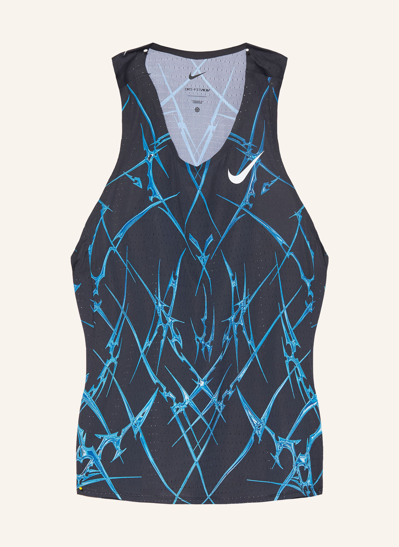 Nike Funkční top AEROSWIFT: ČERNÁ / MODRÁ
