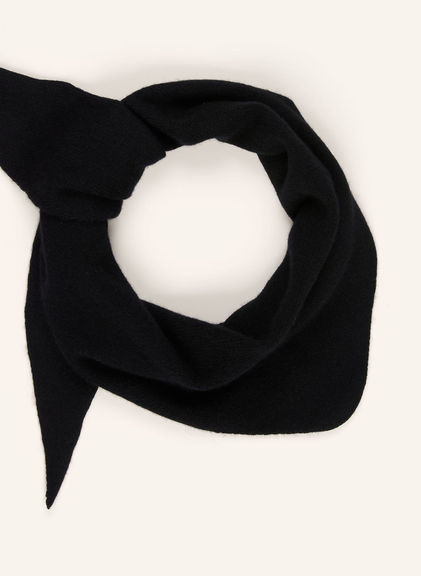 LISA YANG FLORIANNE triangular scarf made of cashmere: BLACK