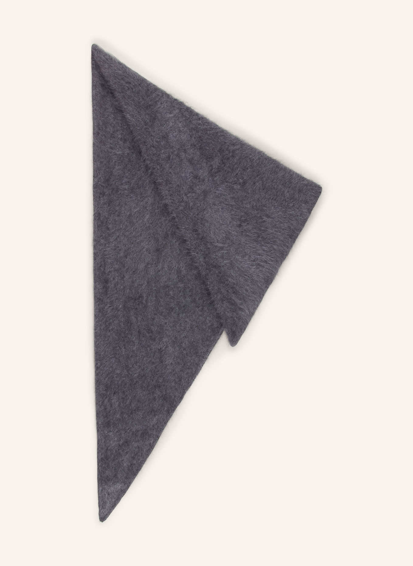 LISA YANG Cashmere triangular scarf: DARK GRAY