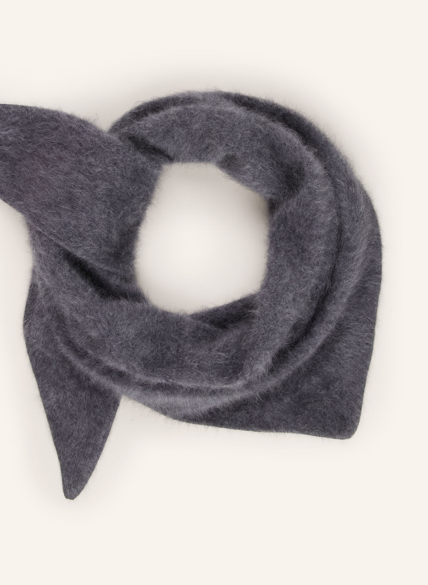 LISA YANG Cashmere triangular scarf: DARK GRAY