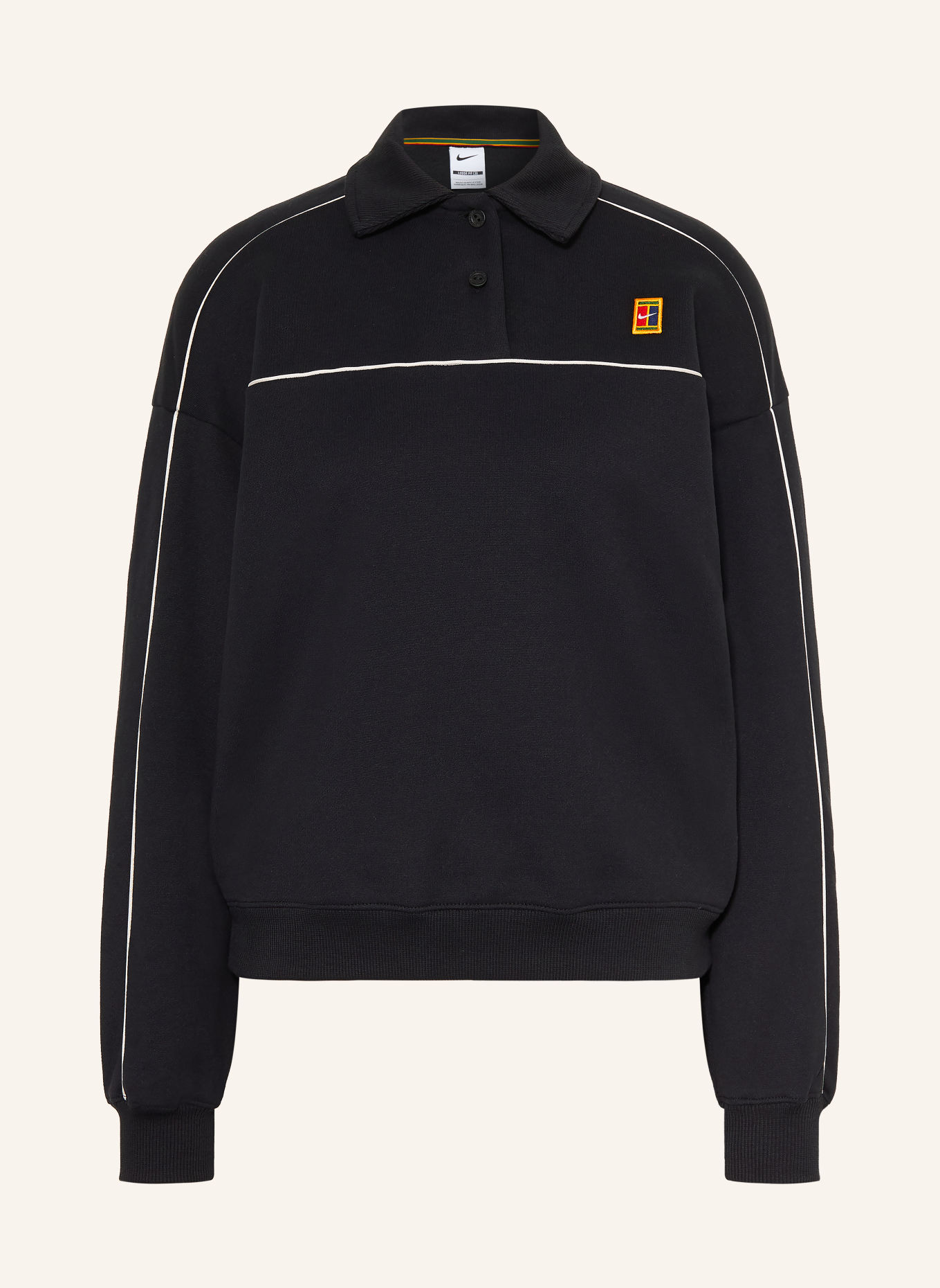Nike Koszulka polo COURT COLLECTION: CZARNY / BIAŁY
