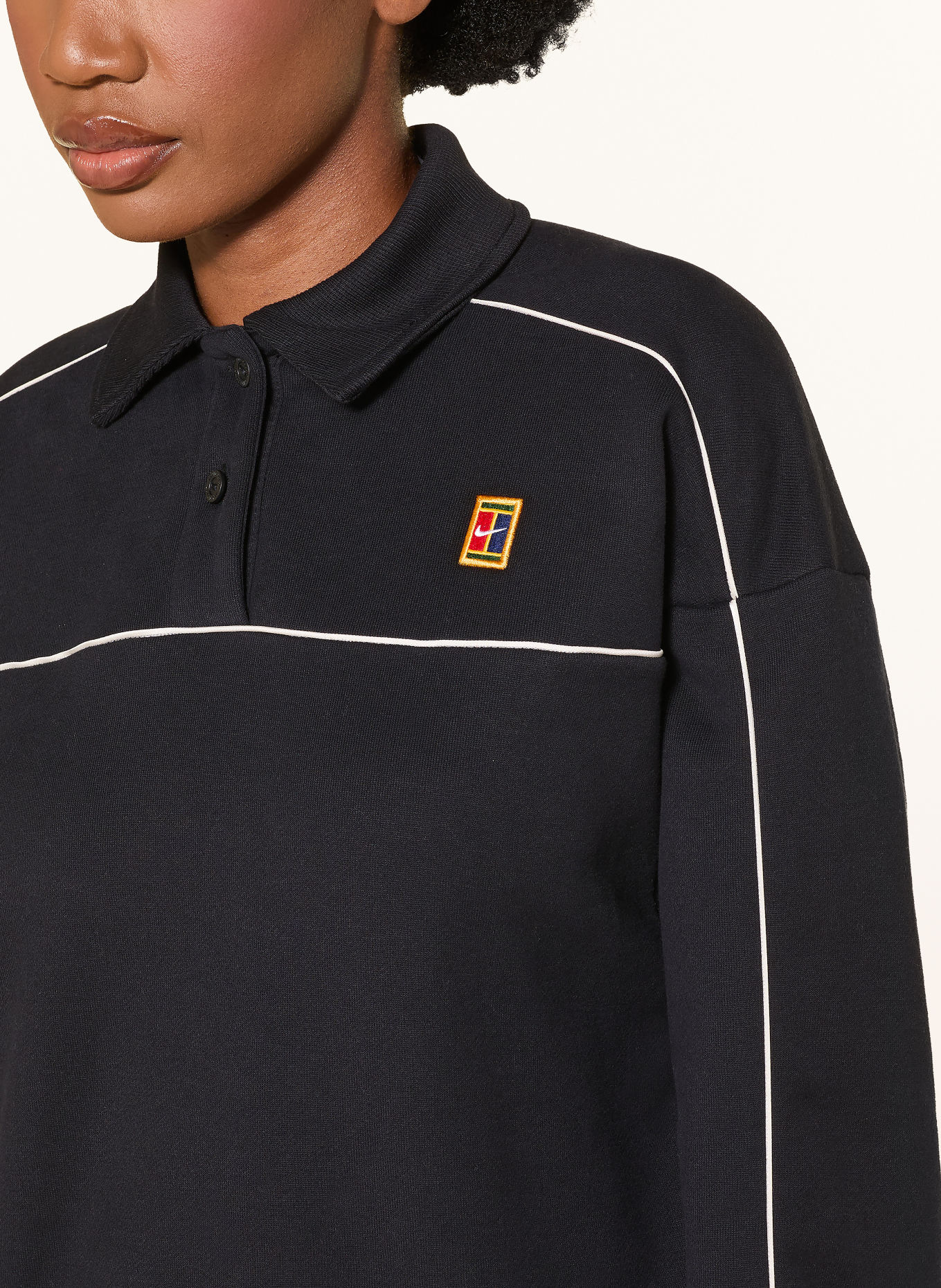 Nike Koszulka polo COURT COLLECTION: CZARNY / BIAŁY
