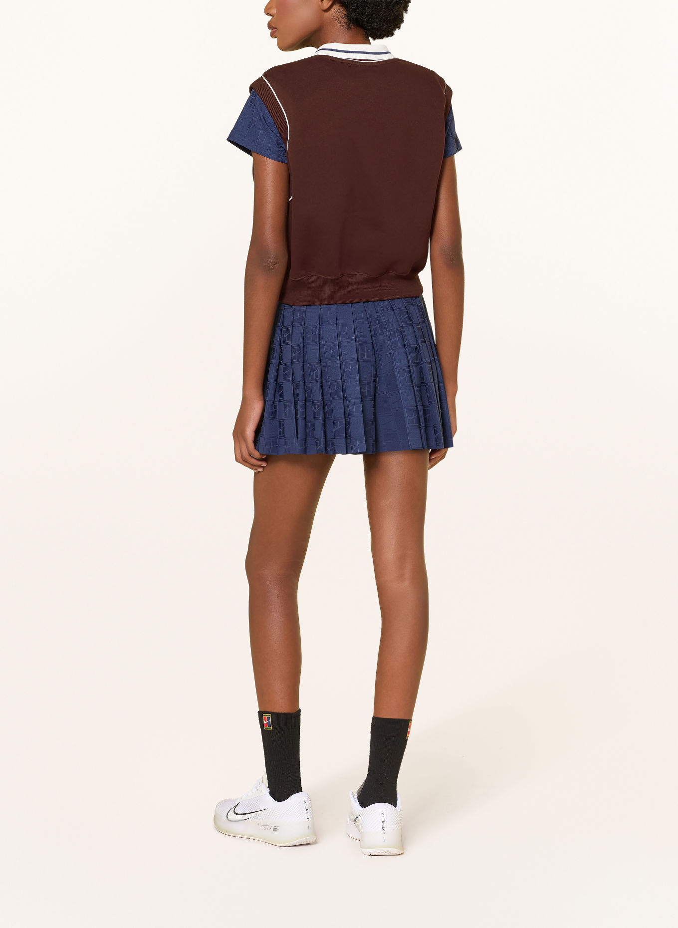 Nike Bluza Top COURT COLLECTION: CIEMNOCZERWONY / BIAŁY