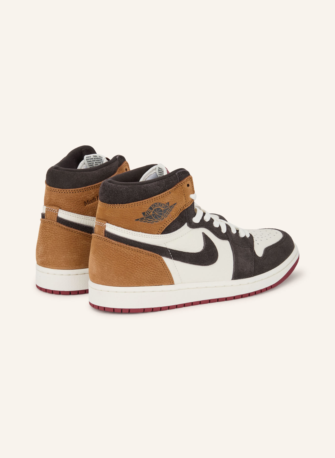 JORDAN Högskärade sneakers AIR JORDAN 1 RETRO HIGH OG LOVE LETTER: MÖRKBRUN / KONJAK / VIT
