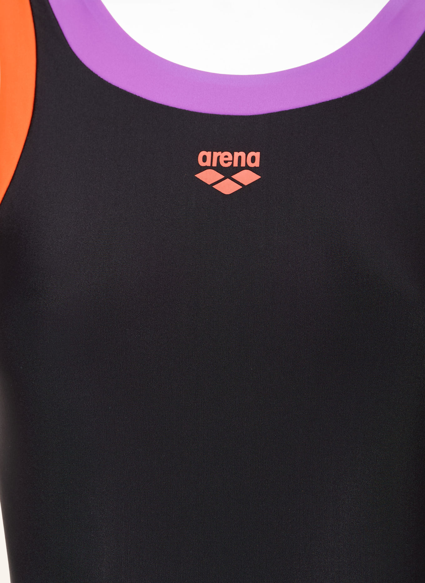 arena ARENA BOLD LINES swimsuit with UV protection 50+: BLACK / PURPLE / LIGHT RED