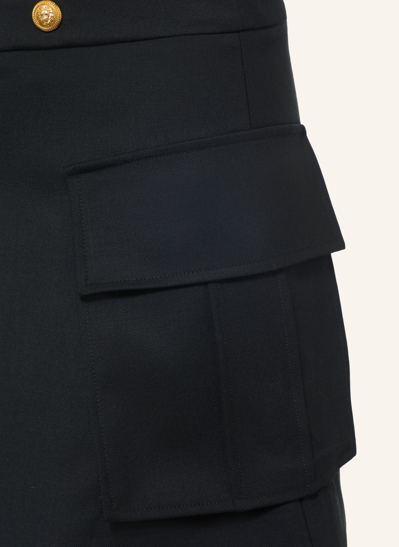BALMAIN Cargorock: SCHWARZ / GOLD