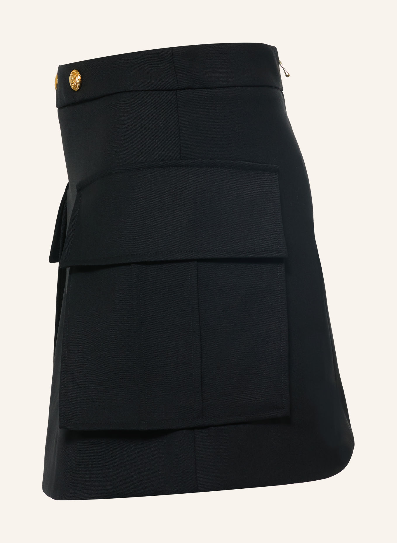 BALMAIN Cargorock: SCHWARZ / GOLD