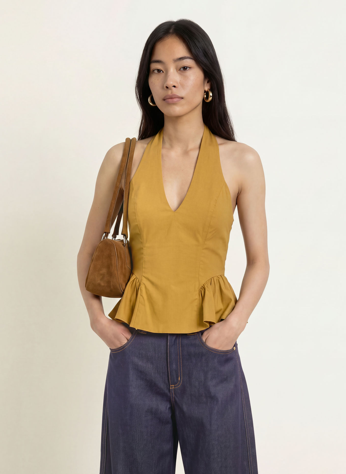 ESTHÉ Blousetop: OLIJF