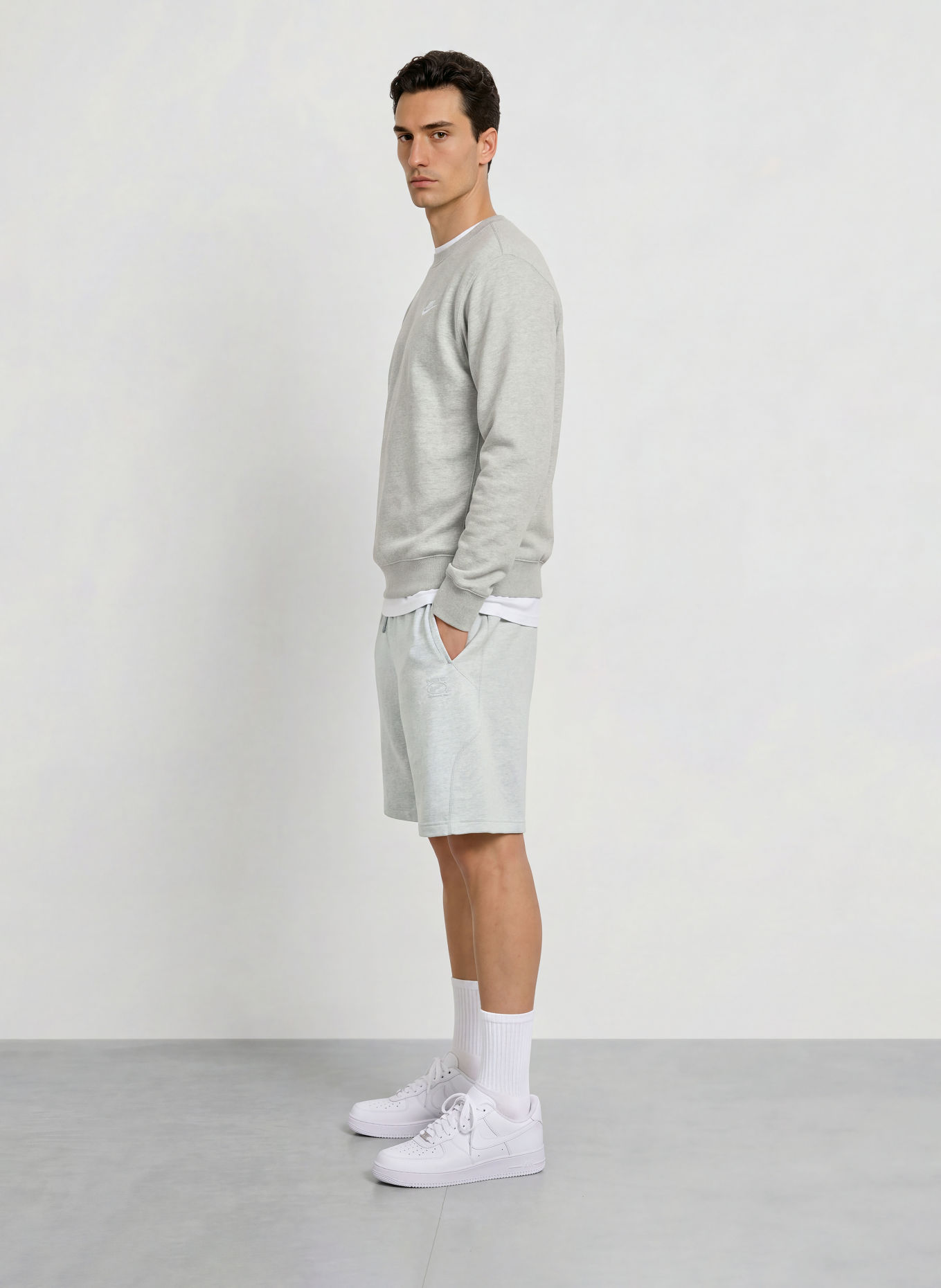 Nike Sweatshorts N.A.C.: LICHTGRIJS