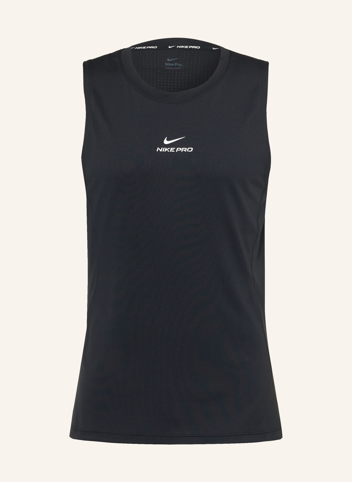 Nike Sporttop PRO: ZWART / WIT