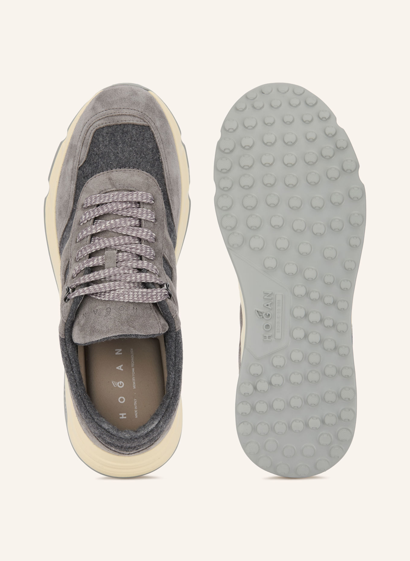 HOGAN Sneaker HYPERLIGHT: GRAU / DUNKELGRAU