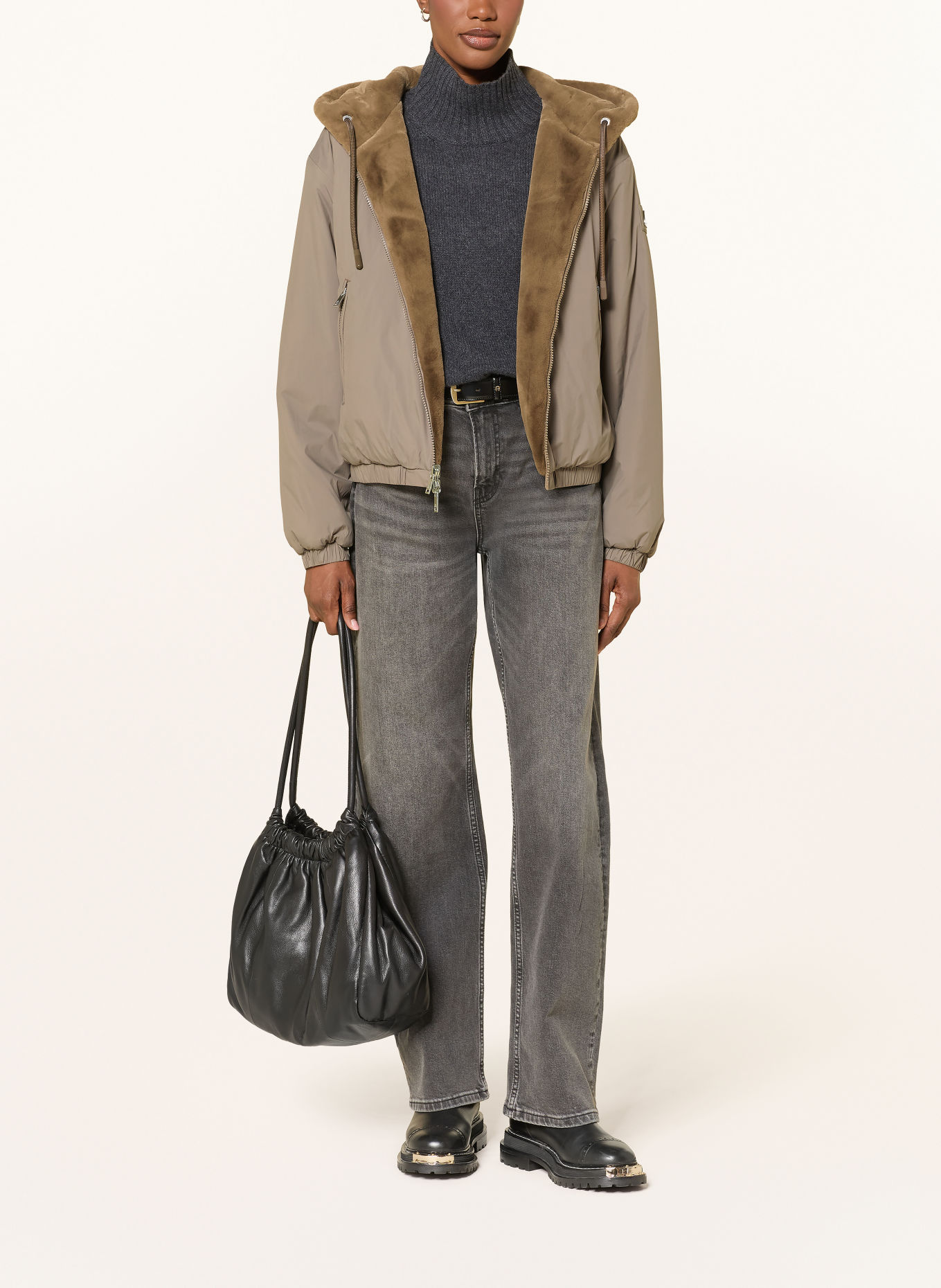 MOOSE KNUCKLES EATON BUNNY Reversible Jacket: TAUPE