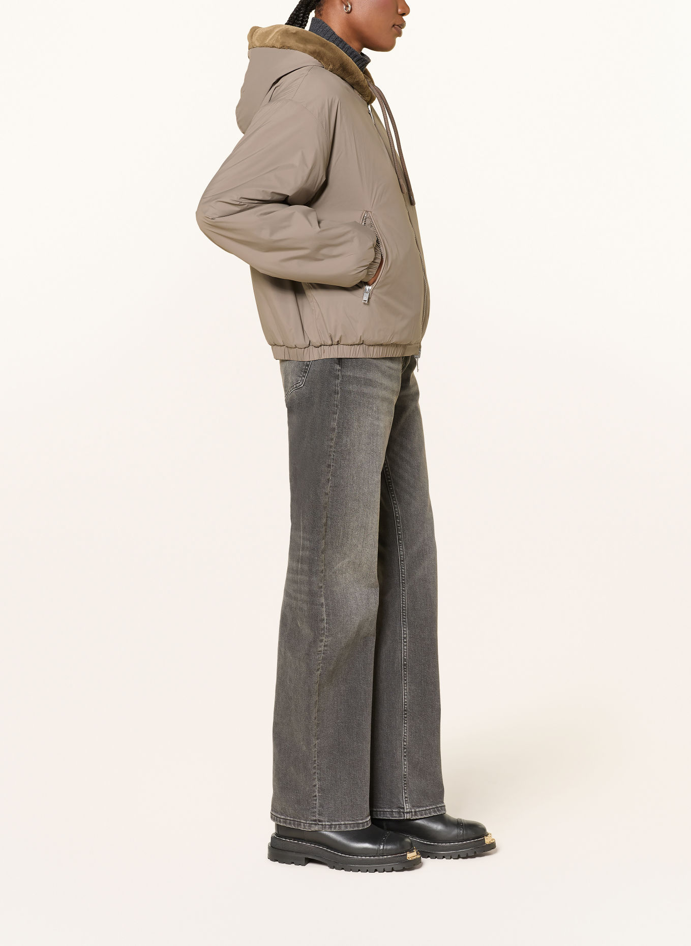 MOOSE KNUCKLES EATON BUNNY Reversible Jacket: TAUPE