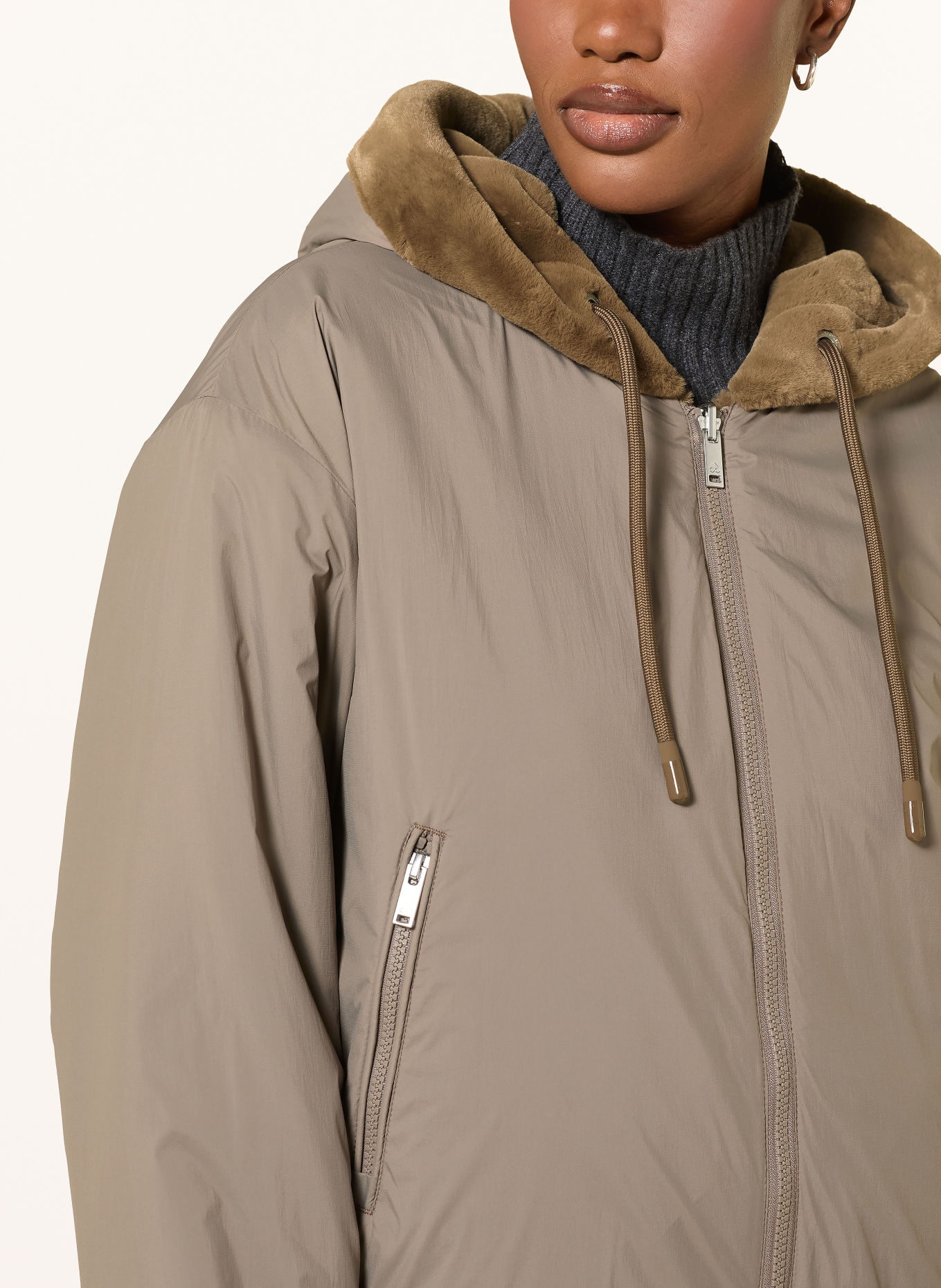 MOOSE KNUCKLES EATON BUNNY Reversible Jacket: TAUPE