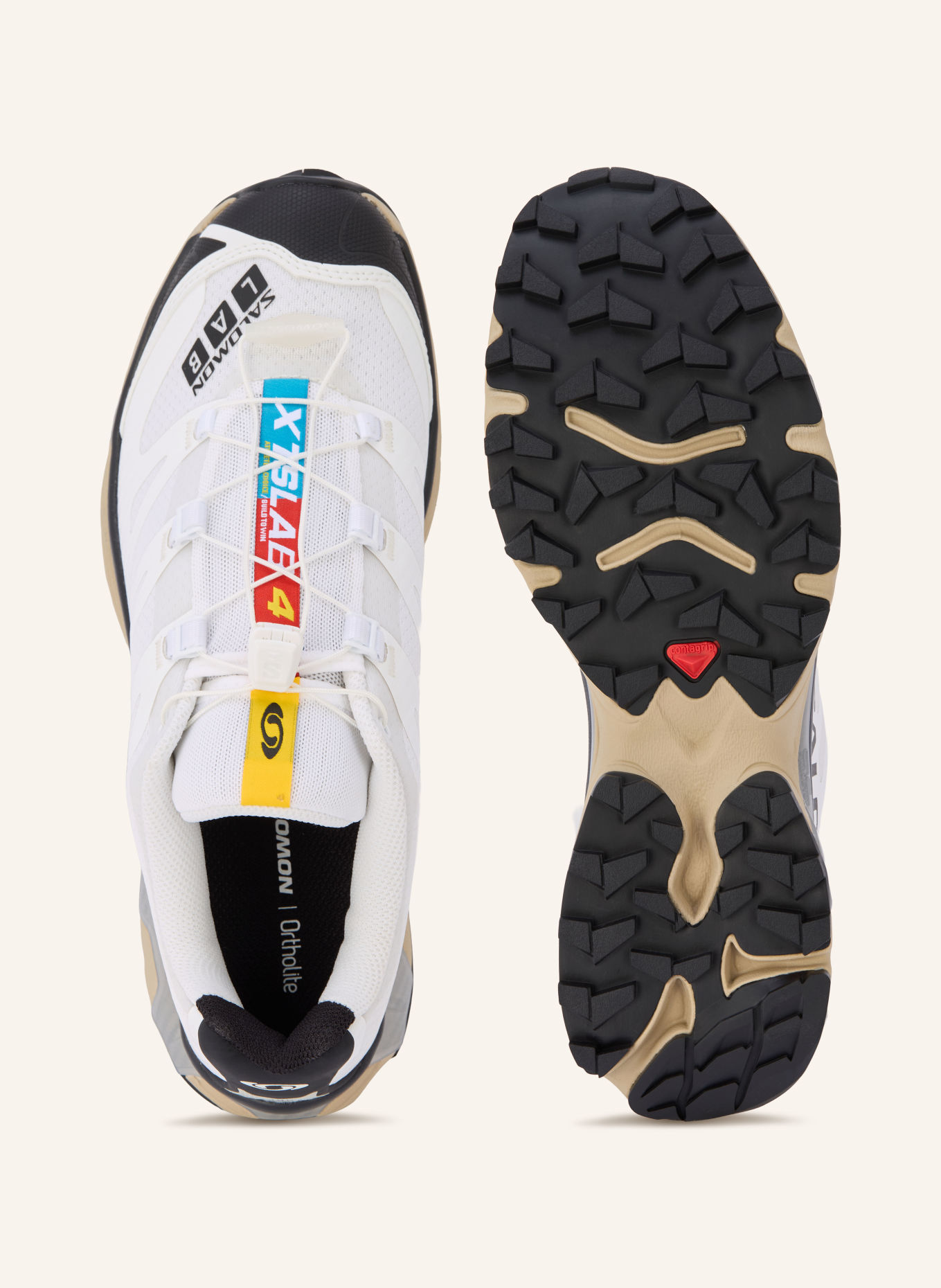 SALOMON XT-4 OG Sneakers: WHITE / YELLOW / BLACK