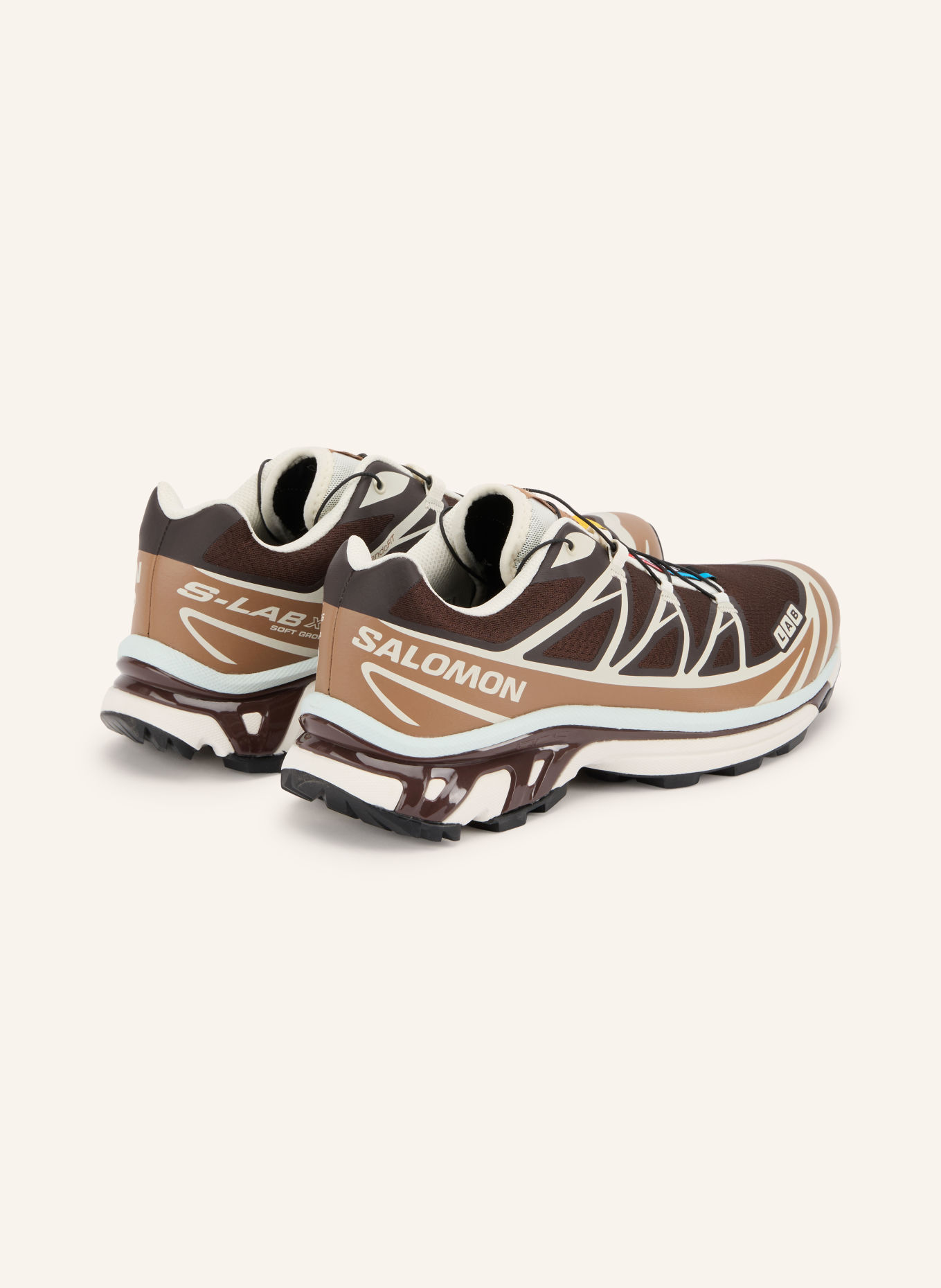 SALOMON XT-6 Sneakers: DARK BROWN / LIGHT BROWN / CREAM
