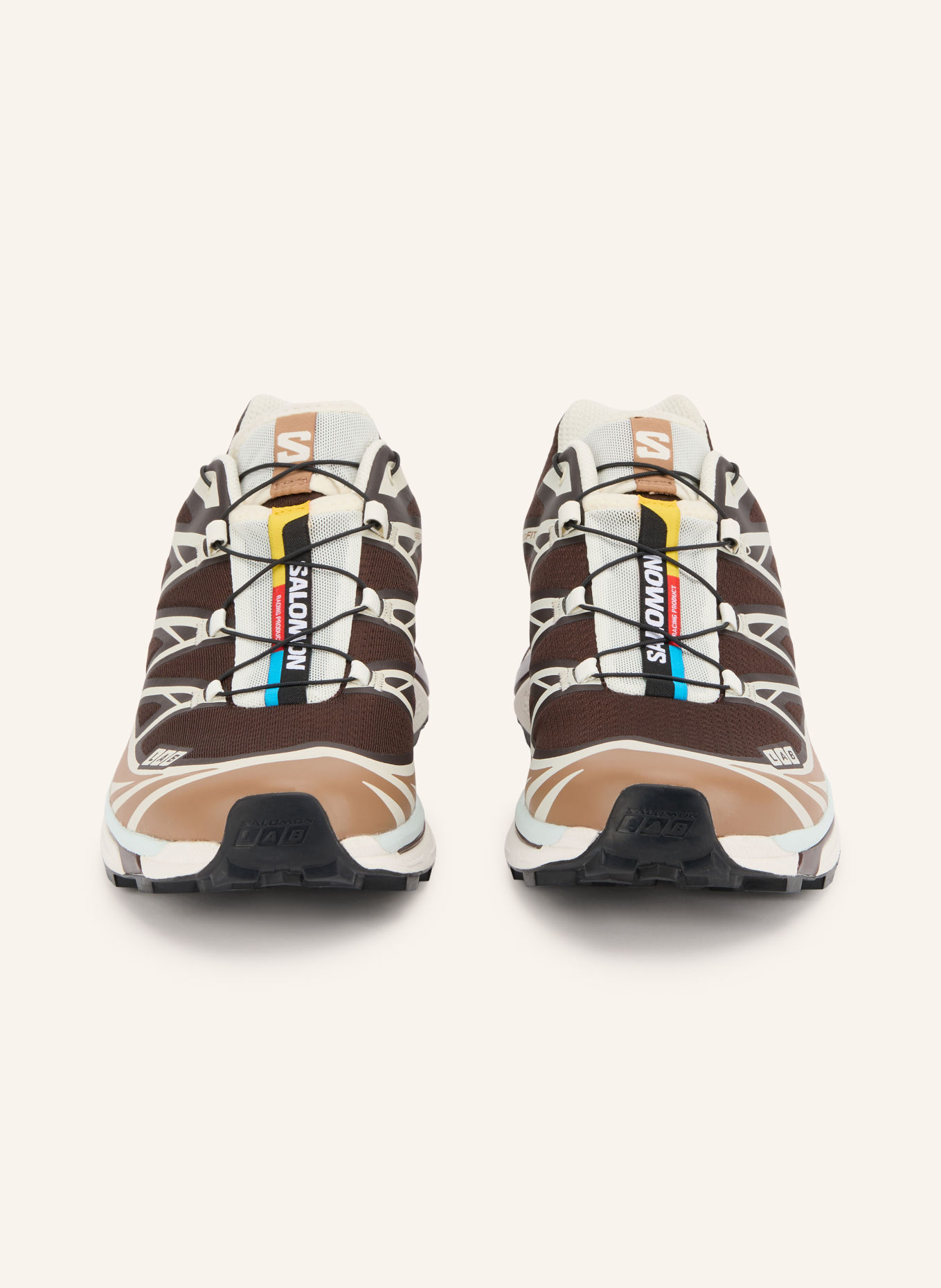 SALOMON XT-6 Sneakers: DARK BROWN / LIGHT BROWN / CREAM