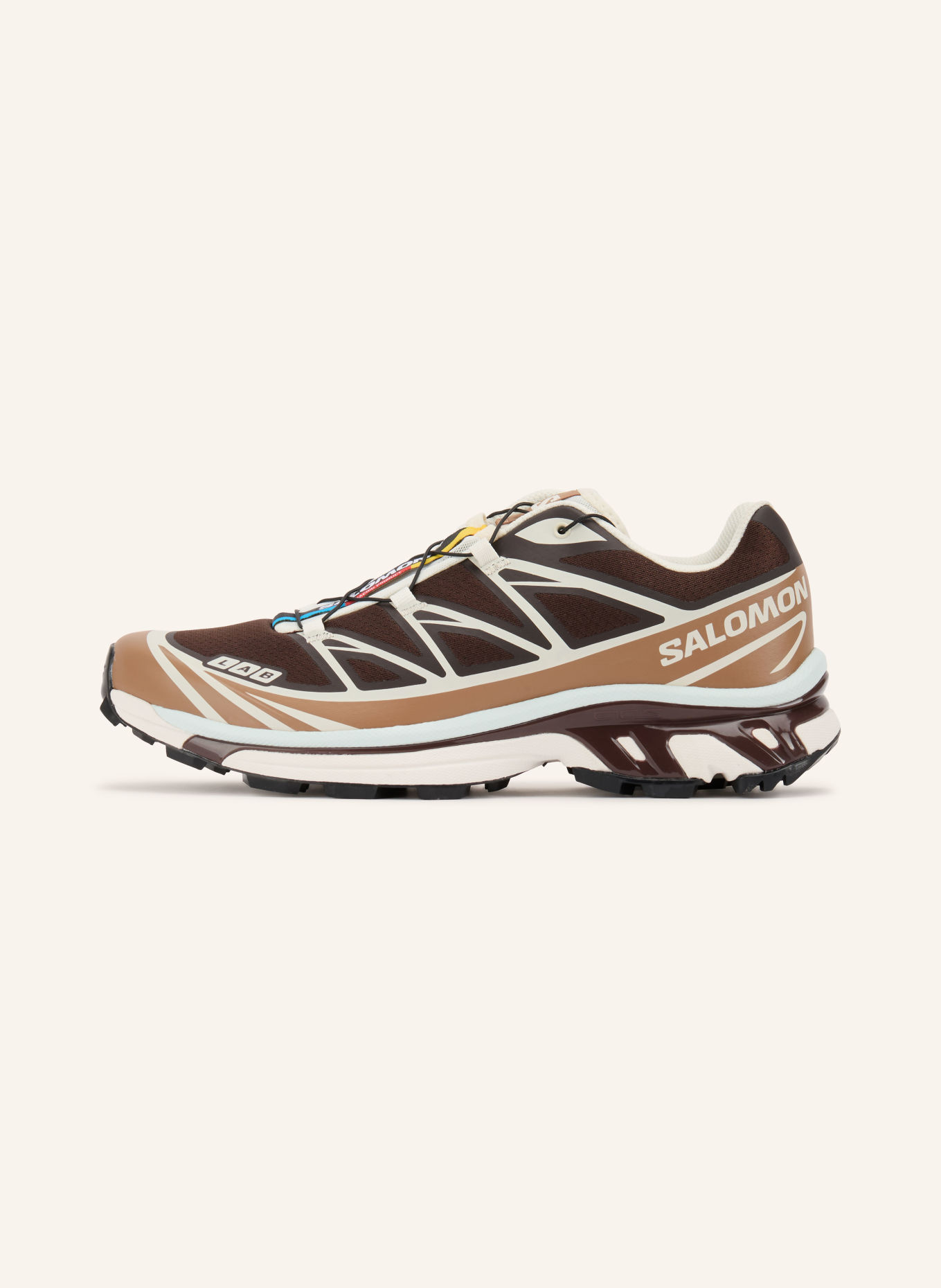 SALOMON XT-6 Sneakers: DARK BROWN / LIGHT BROWN / CREAM