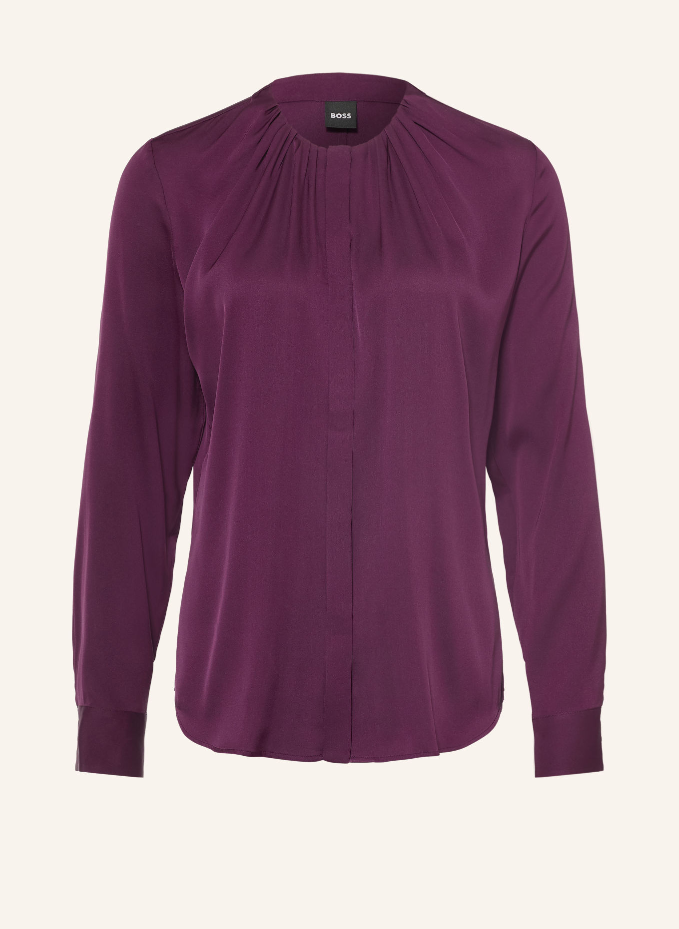 BOSS Bluse BANORAH mit Seide: DUNKELLILA