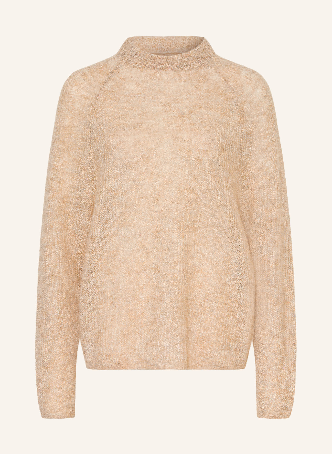 BOSS FEWENA Sweater with Alpaca: BEIGE