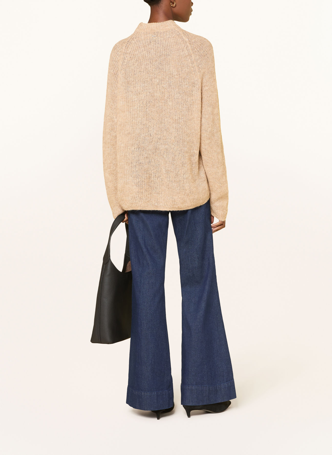 BOSS FEWENA Sweater with Alpaca: BEIGE