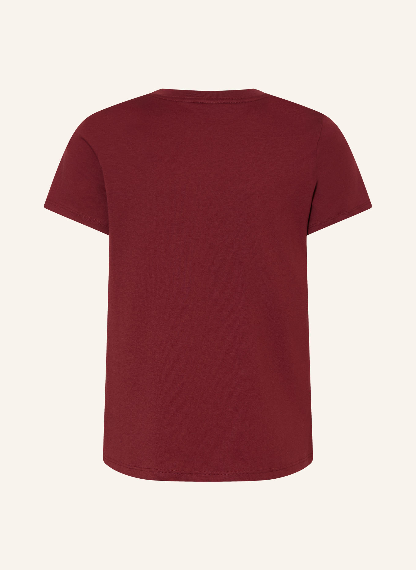 Chloé T-shirt: DONKERROOD / ZWART