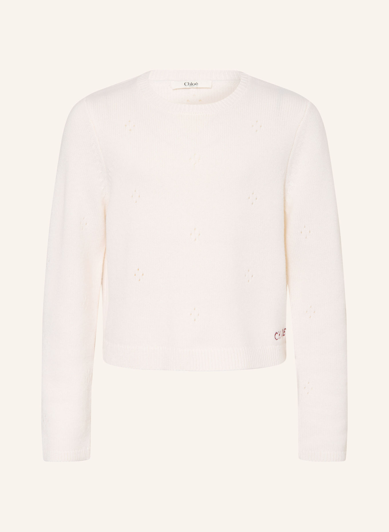 Chloé Trui met kasjmier: WIT