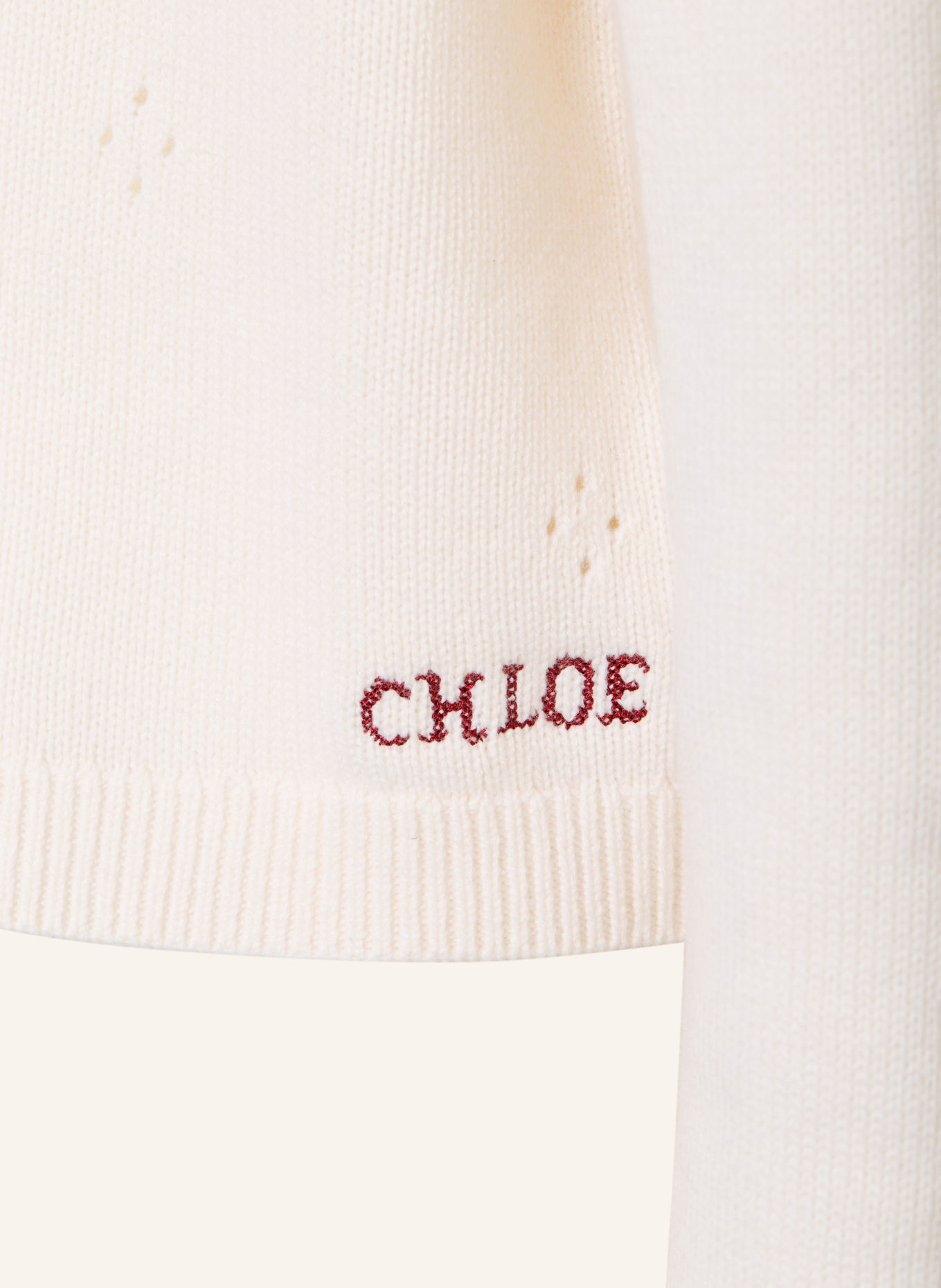 Chloé Trui met kasjmier: WIT