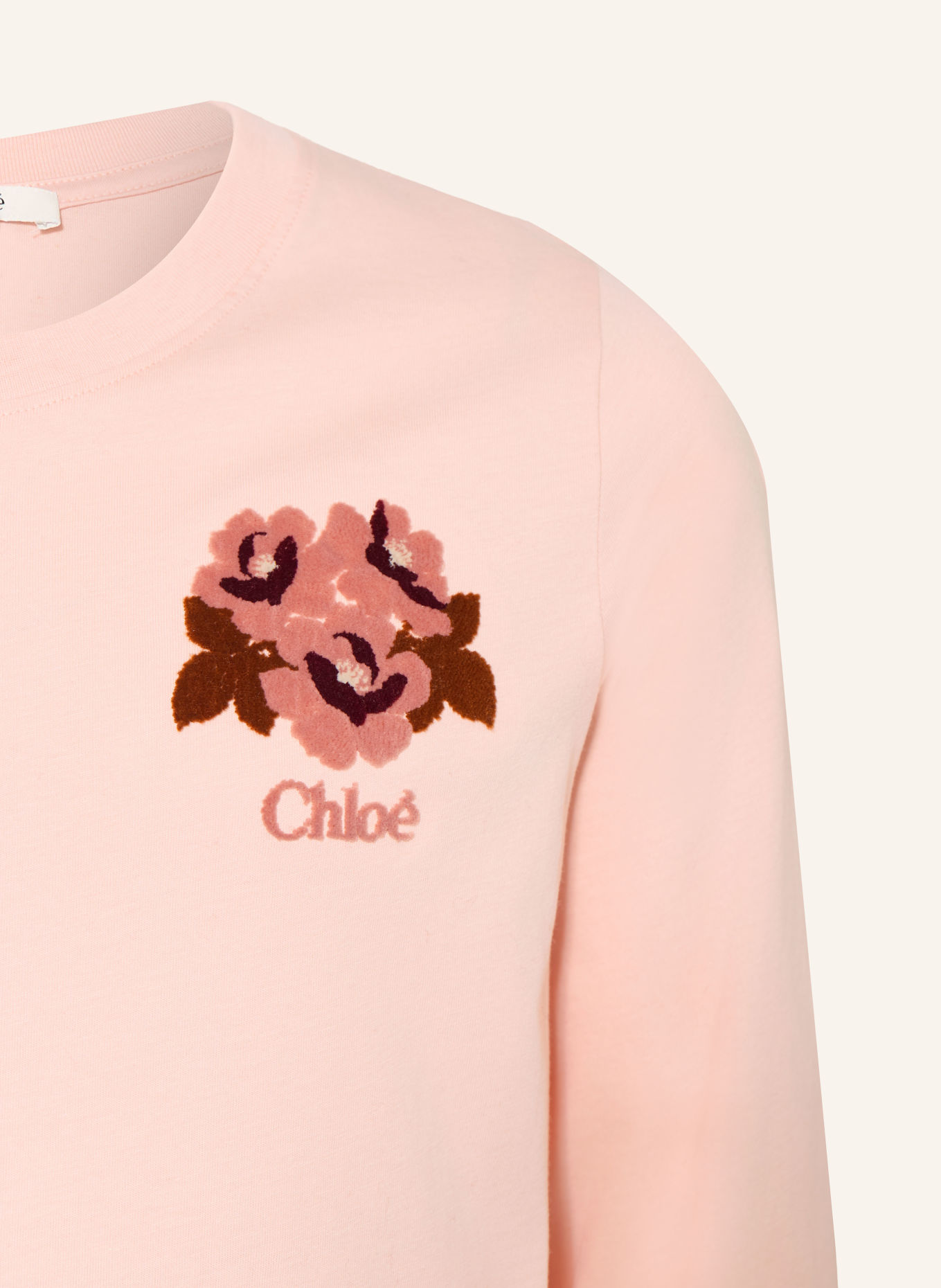 Chloé Longsleeve: ROSE CLAIR / MARRON FONCÉ / VIEUX ROSE