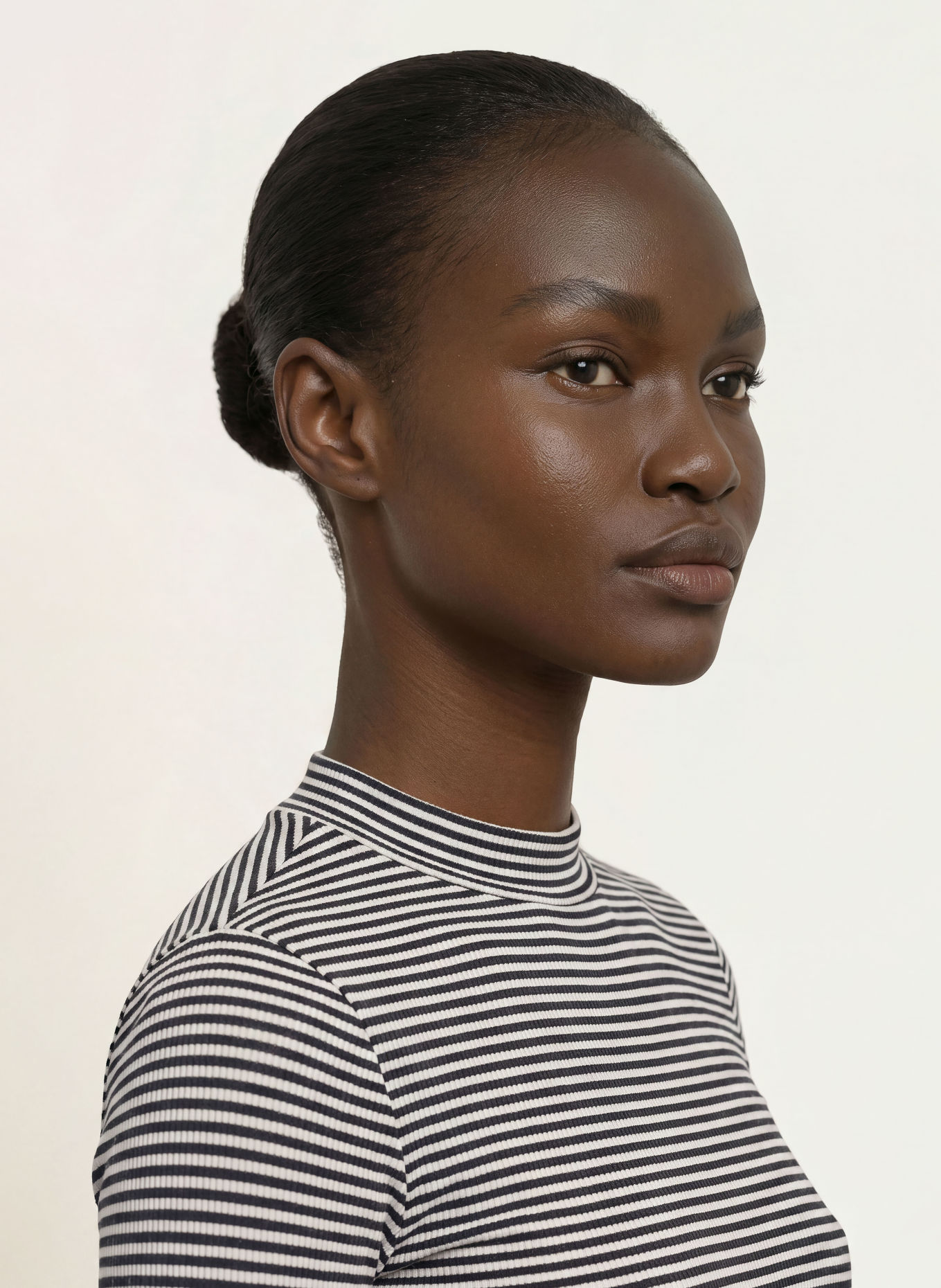 BOSS EMARIKA Long-sleeve shirt: DARK BLUE / WHITE