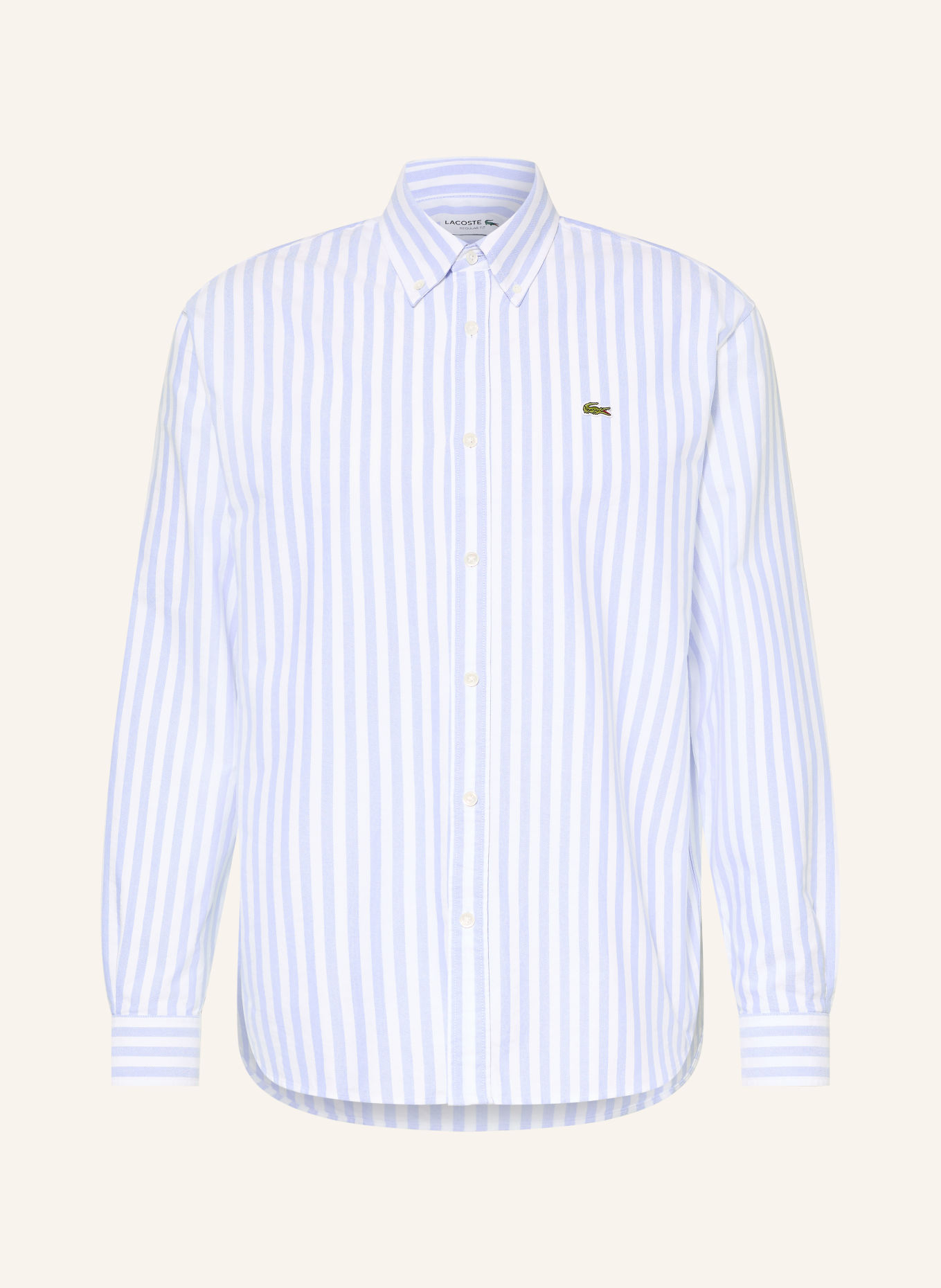 LACOSTE Oxfordhemd Regular Fit: HELLBLAU / WEISS