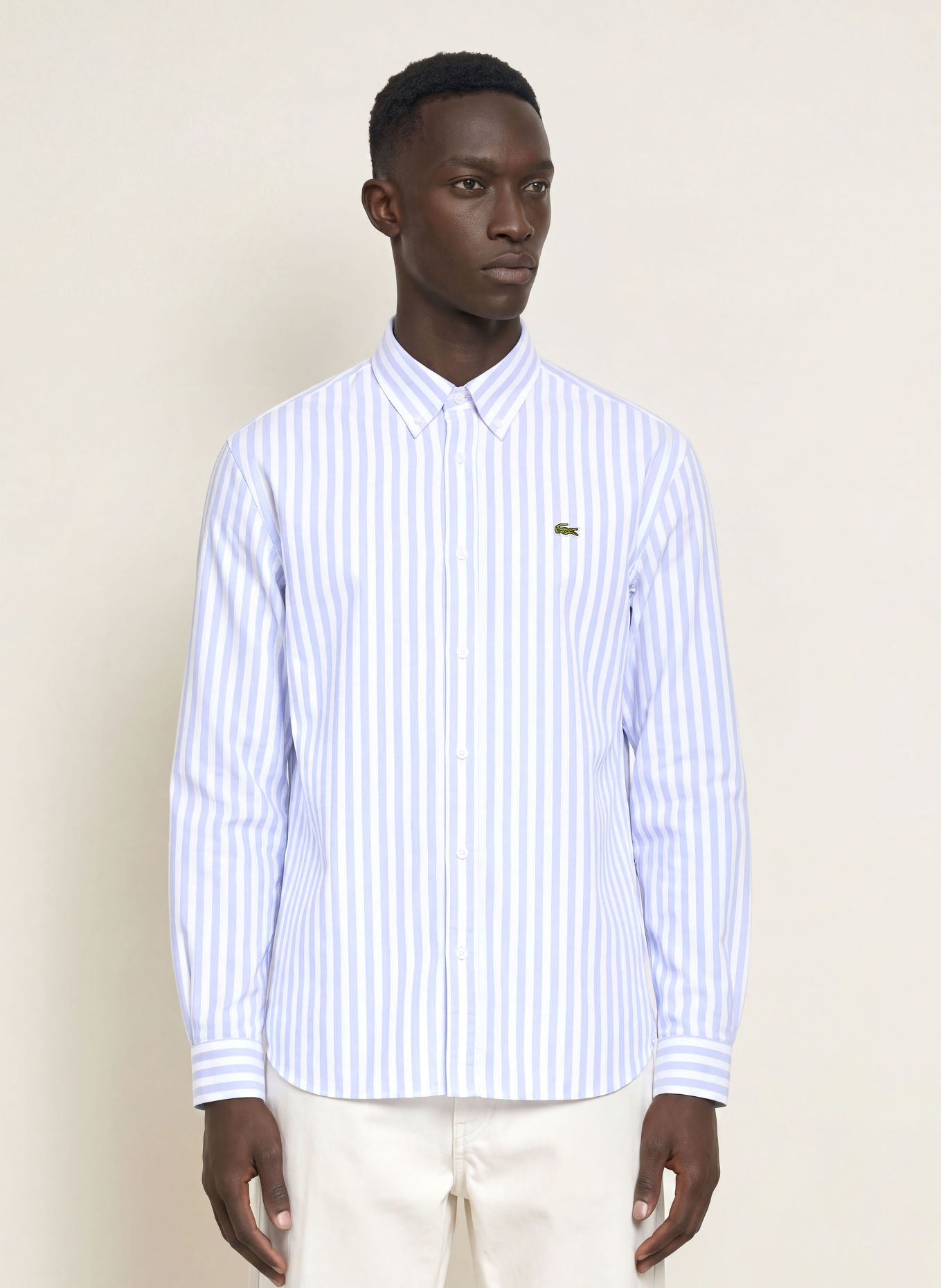 LACOSTE Oxfordhemd Regular Fit: HELLBLAU / WEISS