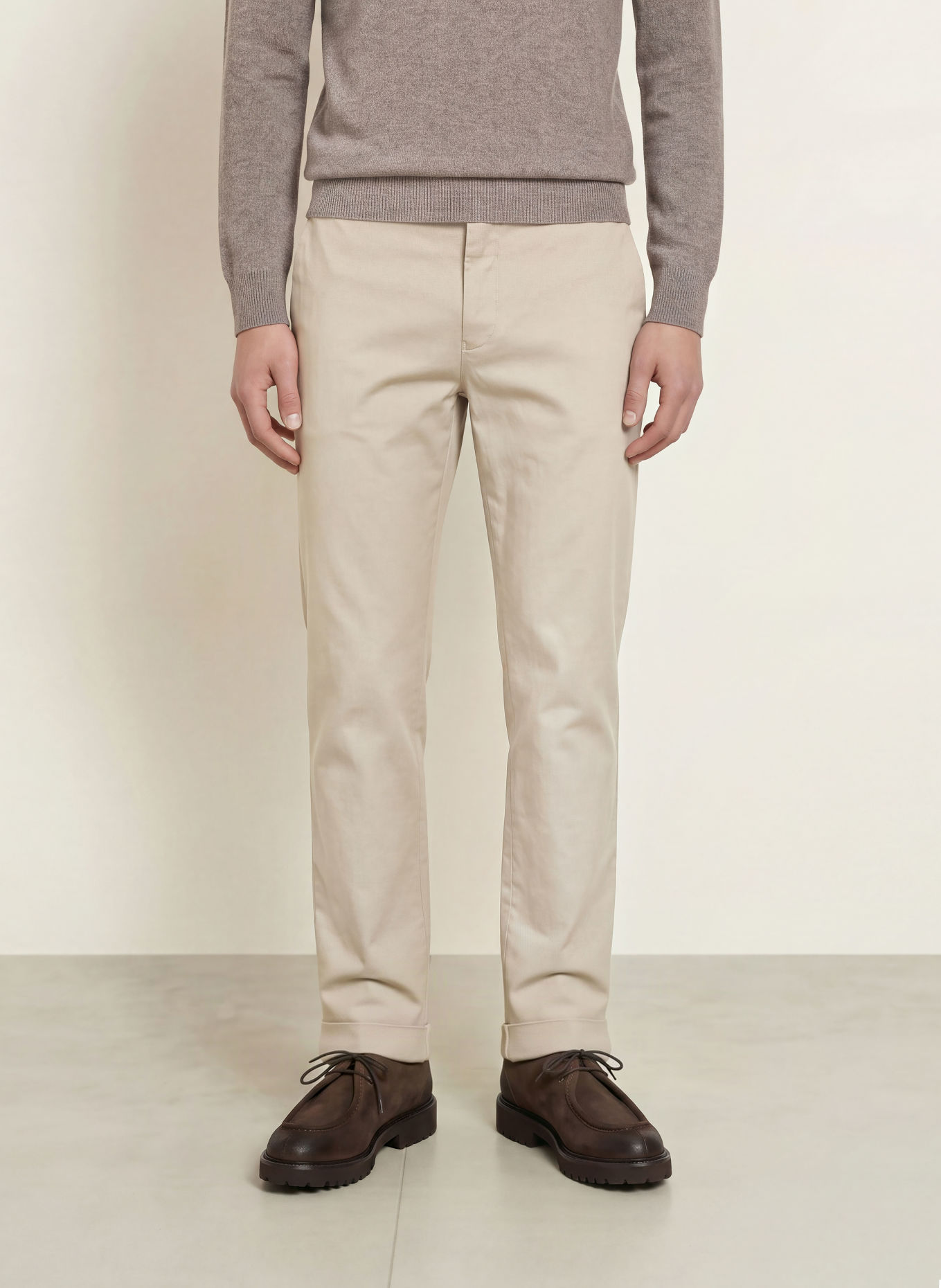 BERWICH Chino YRETROLONG Slim Fit: BEIGE