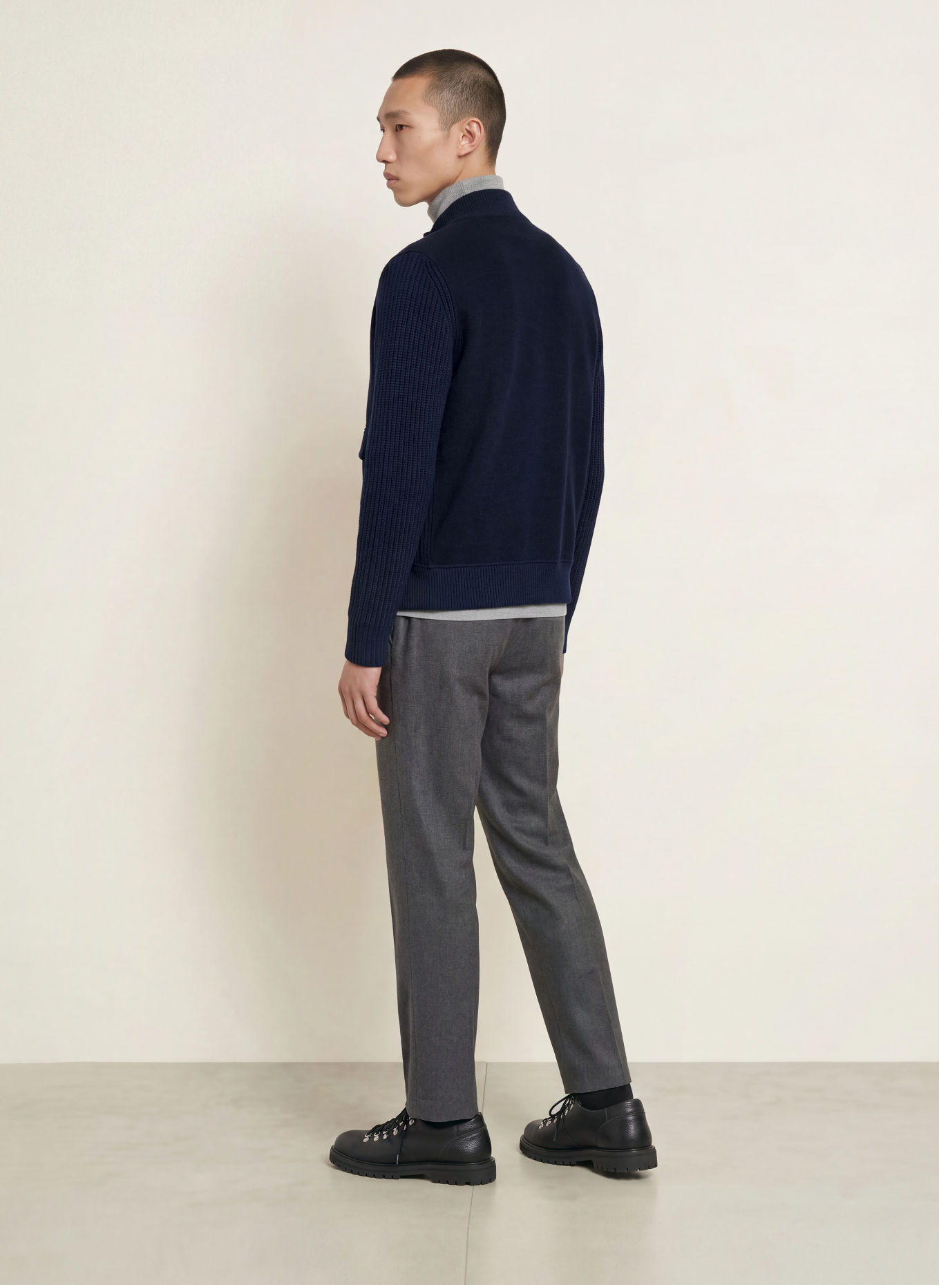 BERWICH Pantaloni din flanel NEGRONI Wide Fit: GRI