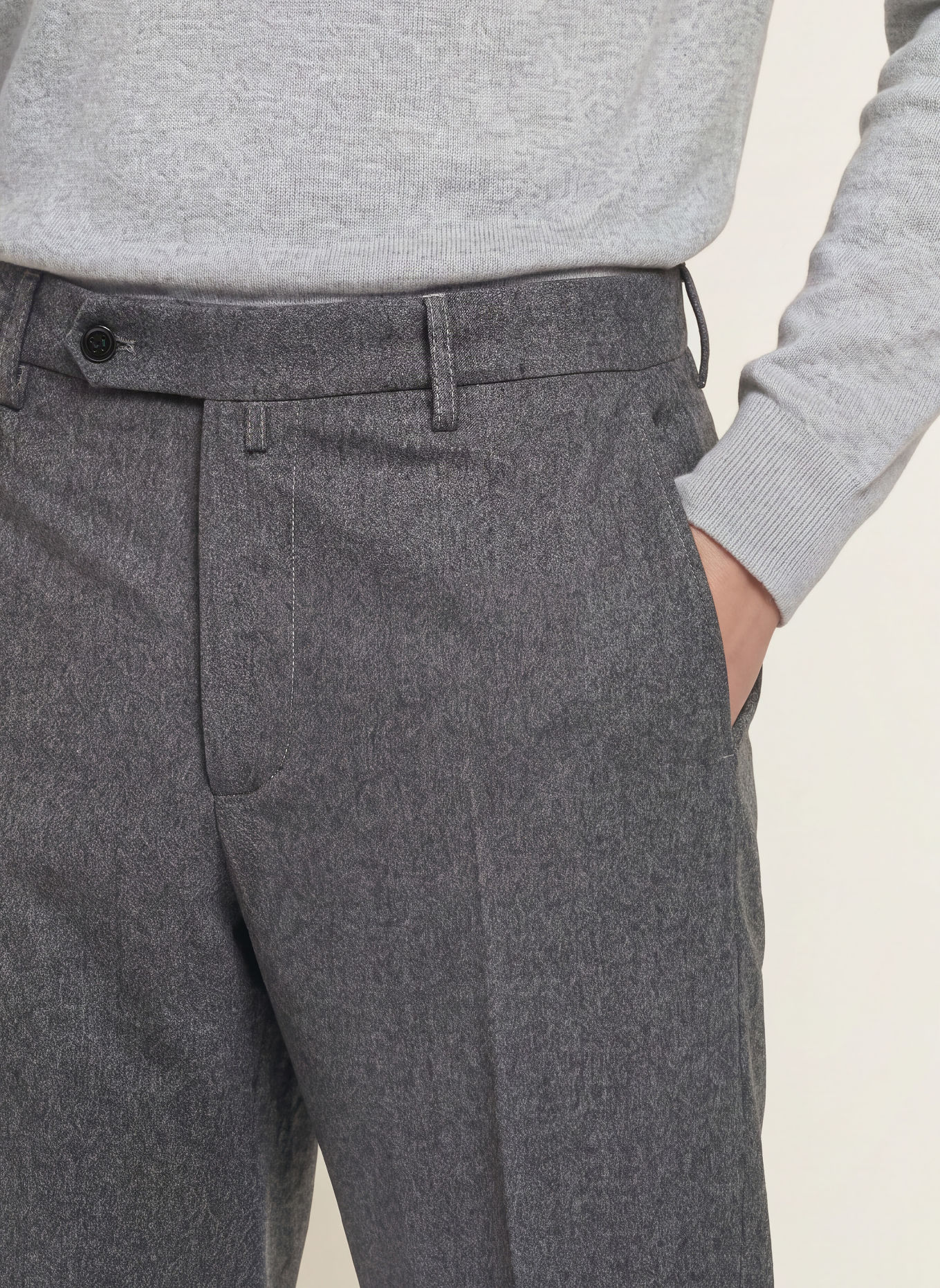 BERWICH Pantaloni din flanel NEGRONI Wide Fit: GRI