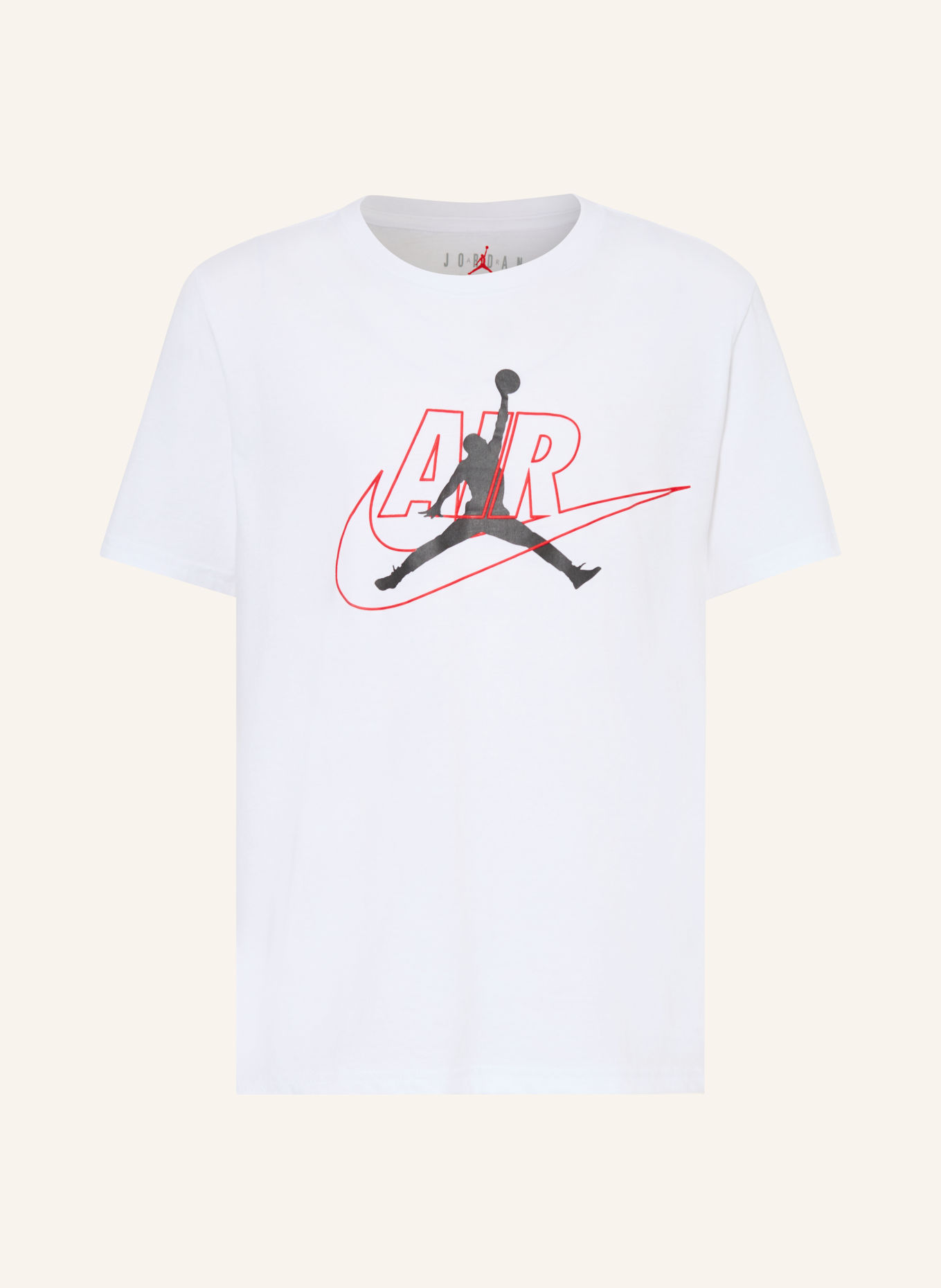 JORDAN T-shirt AIR SWOOSH: HVID / RØD / SORT