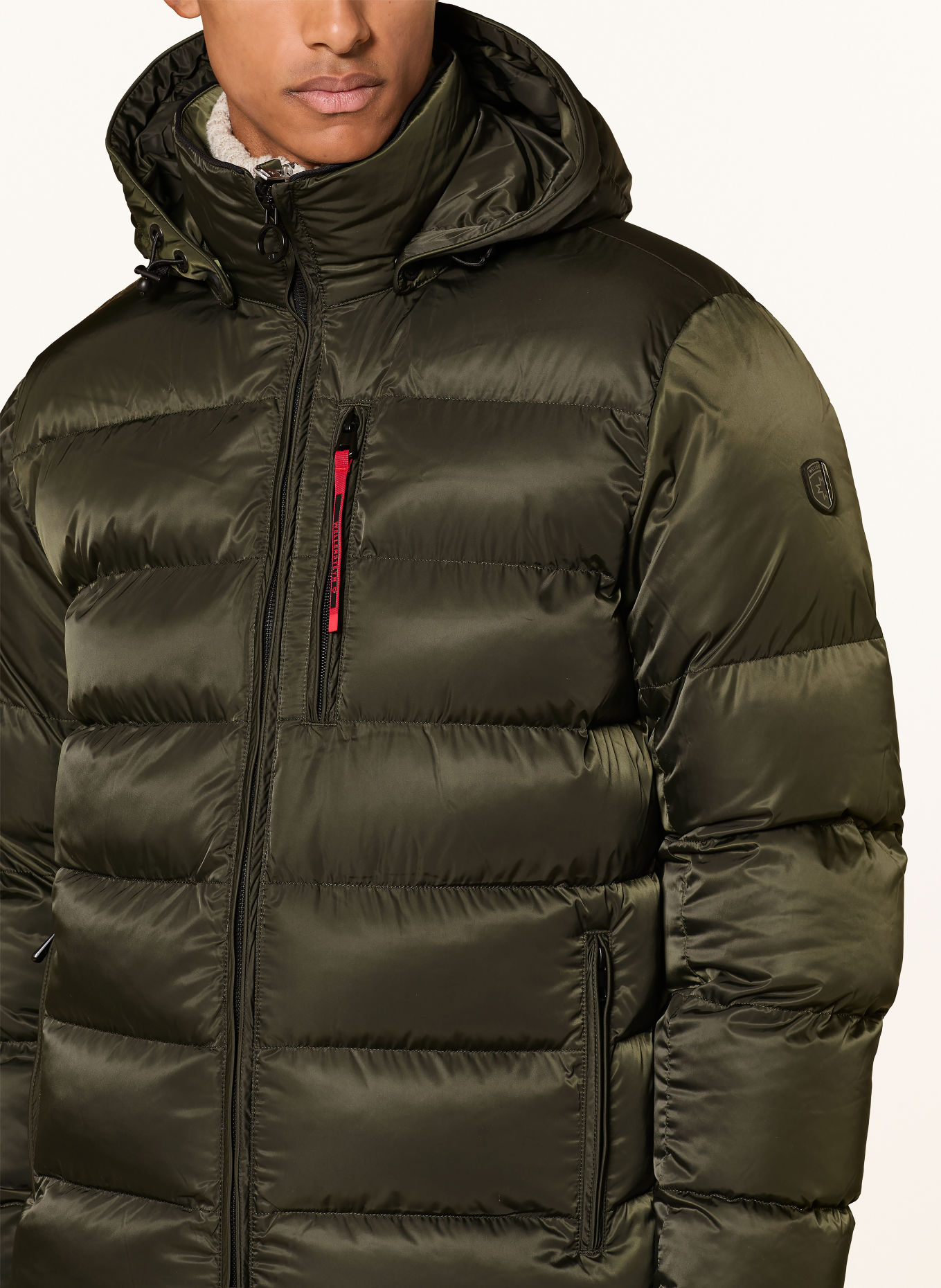 WELLENSTEYN Steppjacke BLACKBIRD mit abnehmbare Kapuze: OLIV