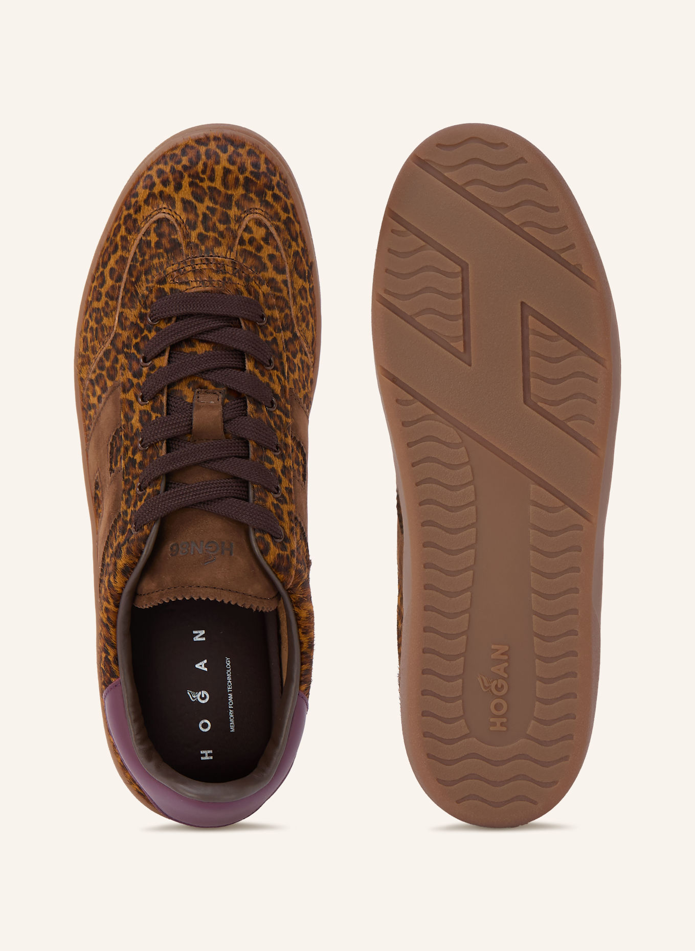 HOGAN Sneakersy COOL: BRĄZOWY / JASNOBRĄZOWY / CIEMNOBRĄZOWY