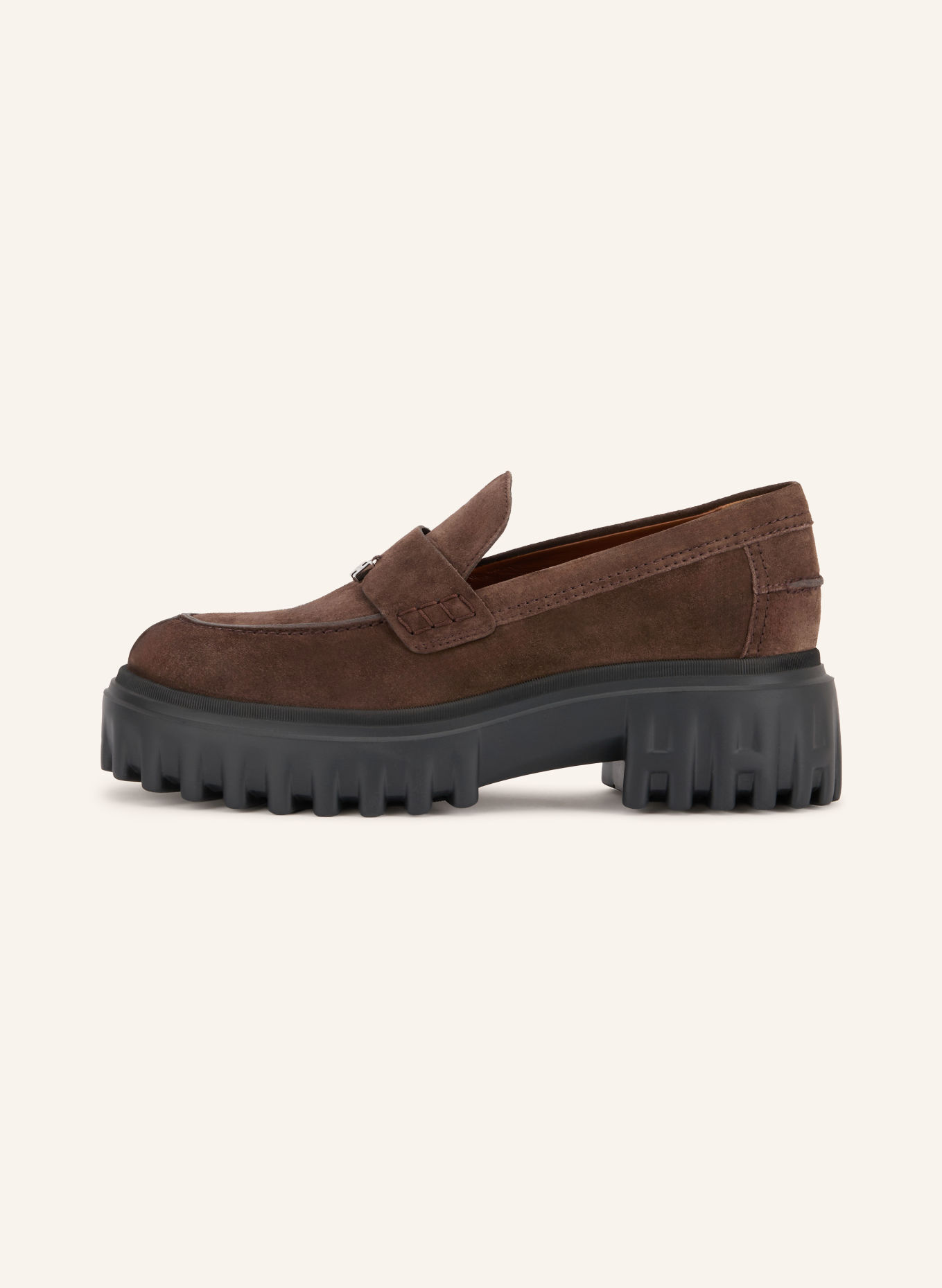 HOGAN Plateau-Loafers H700: MARRON FONCÉ / GOUD