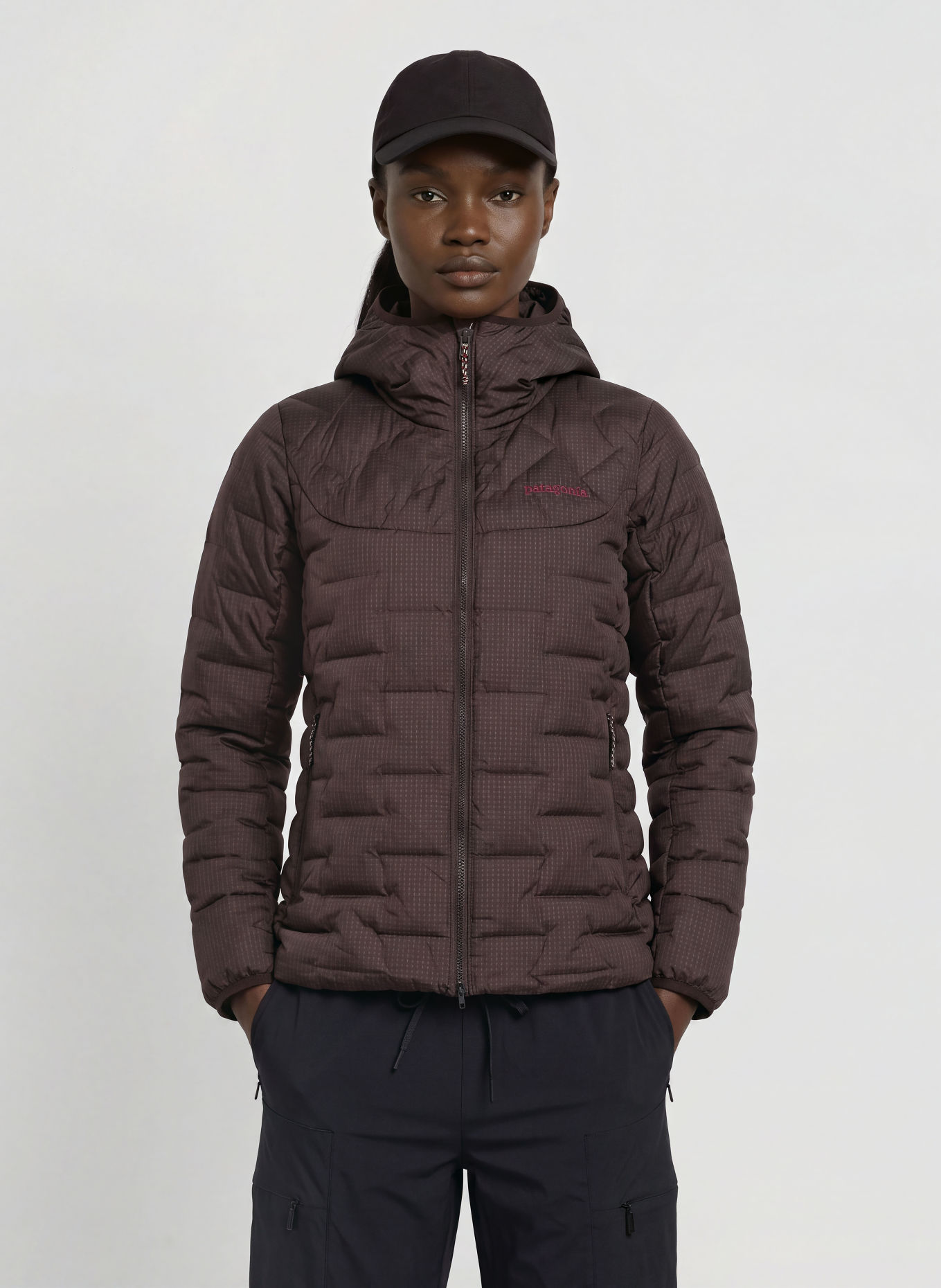 patagonia Lightweight donsjas: DONKERGRIJS / WIT