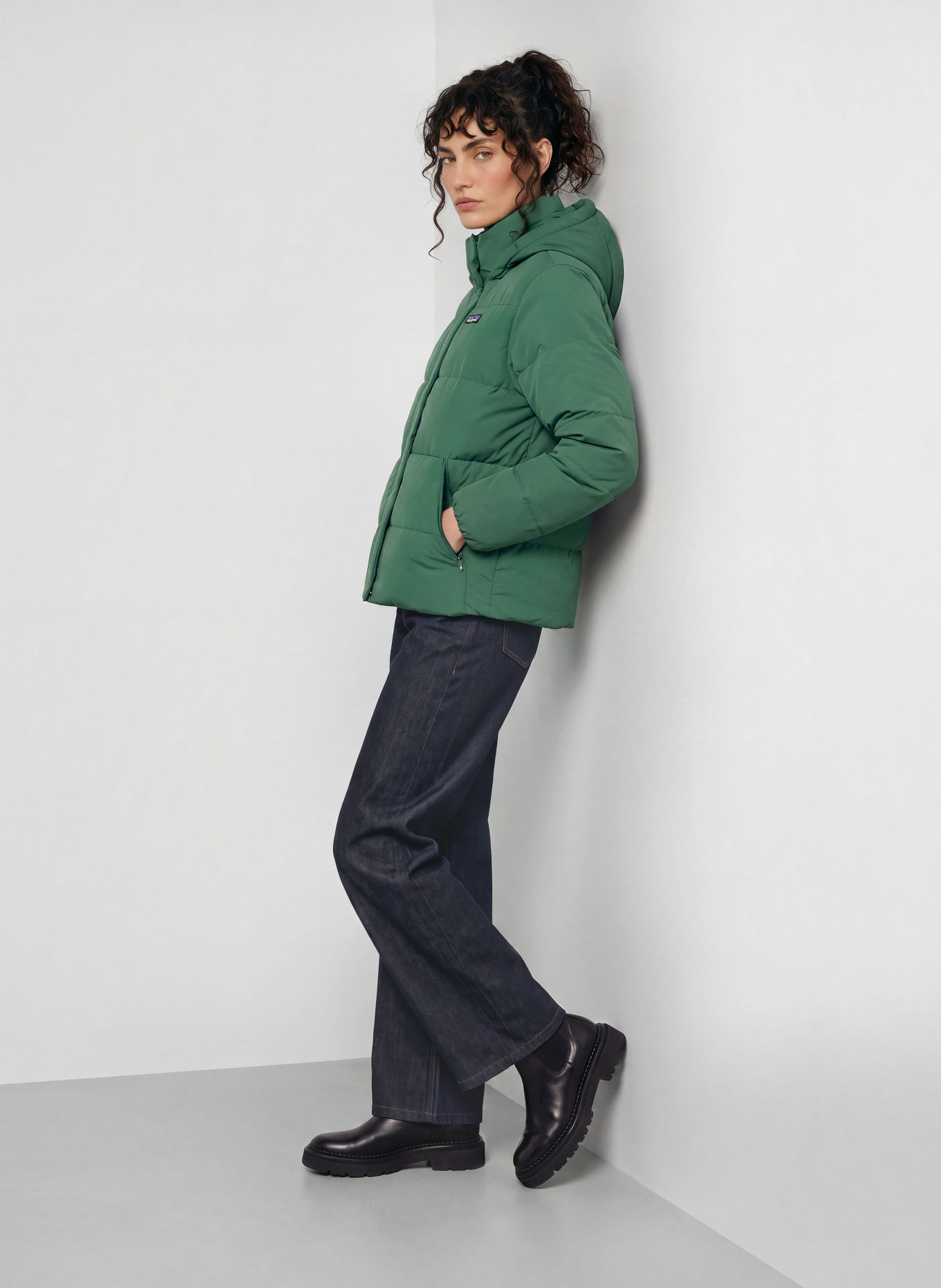 patagonia Kurtka puchowa SISAR DOWN HOODY: OLIWKOWY