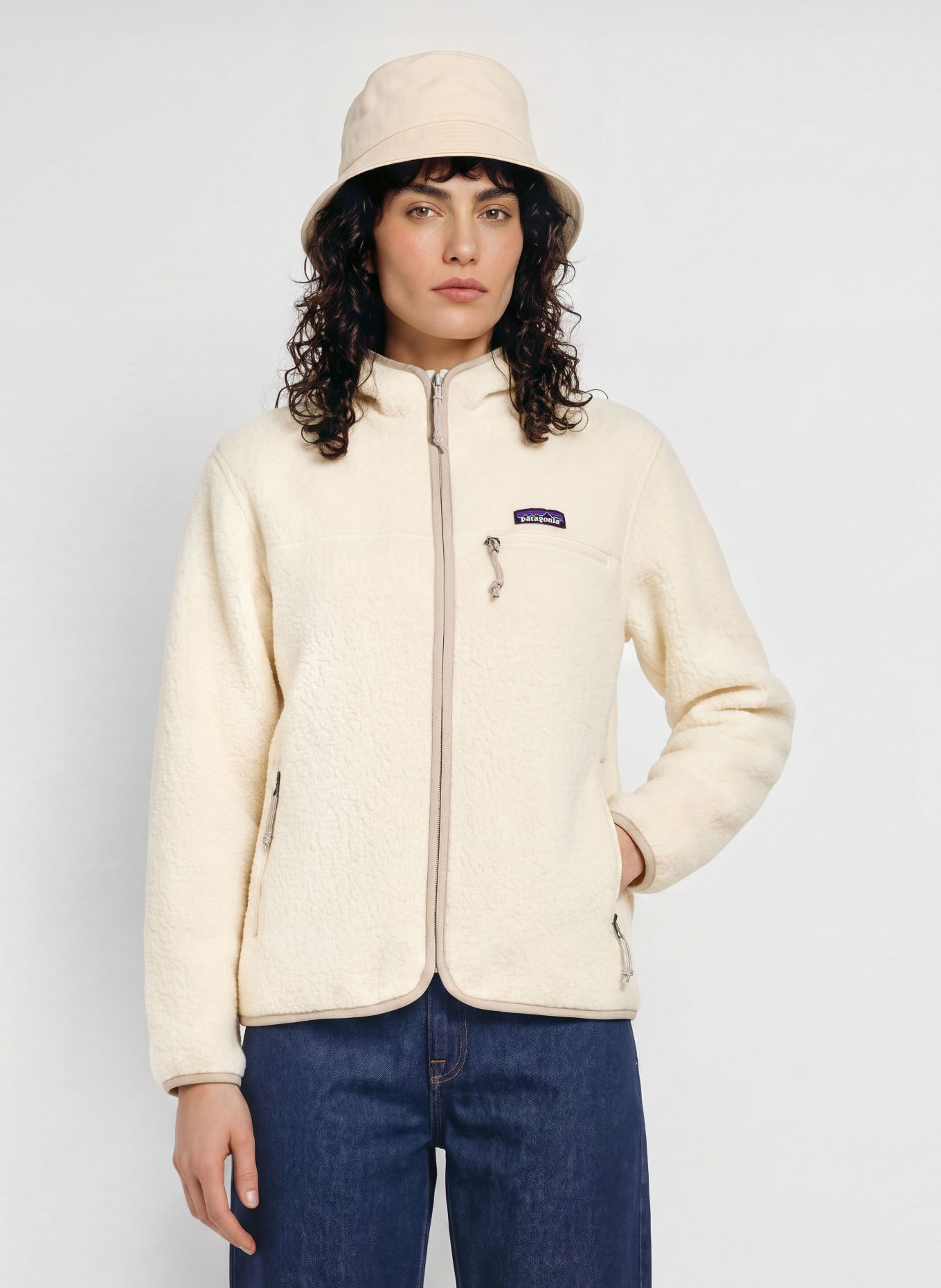 patagonia Fleecejas RETRO PILE: CRÈME / BEIGE