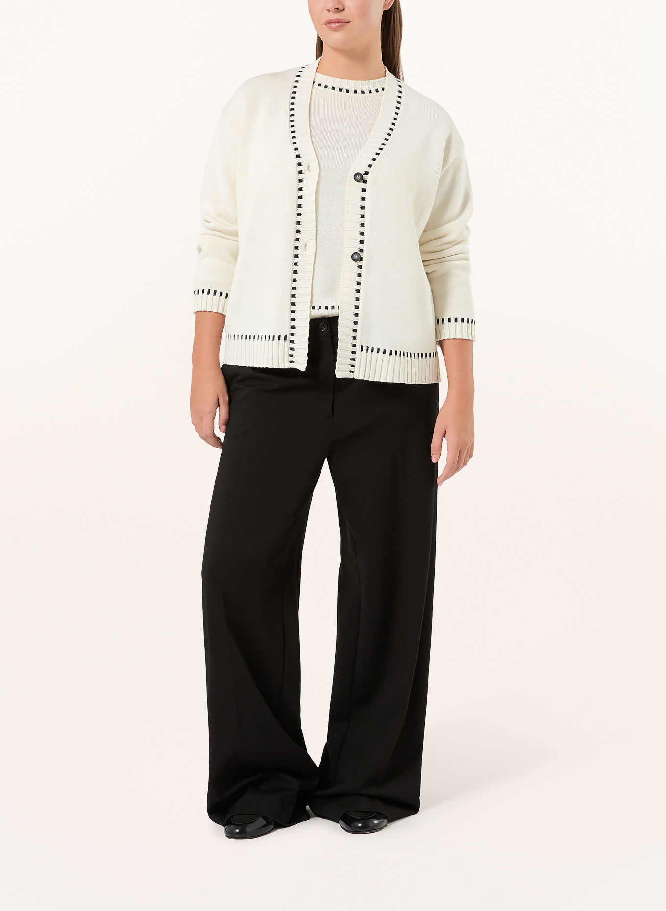 PERSONA MARINA RINALDI Gilet PMRALPE: BLANC / NOIR