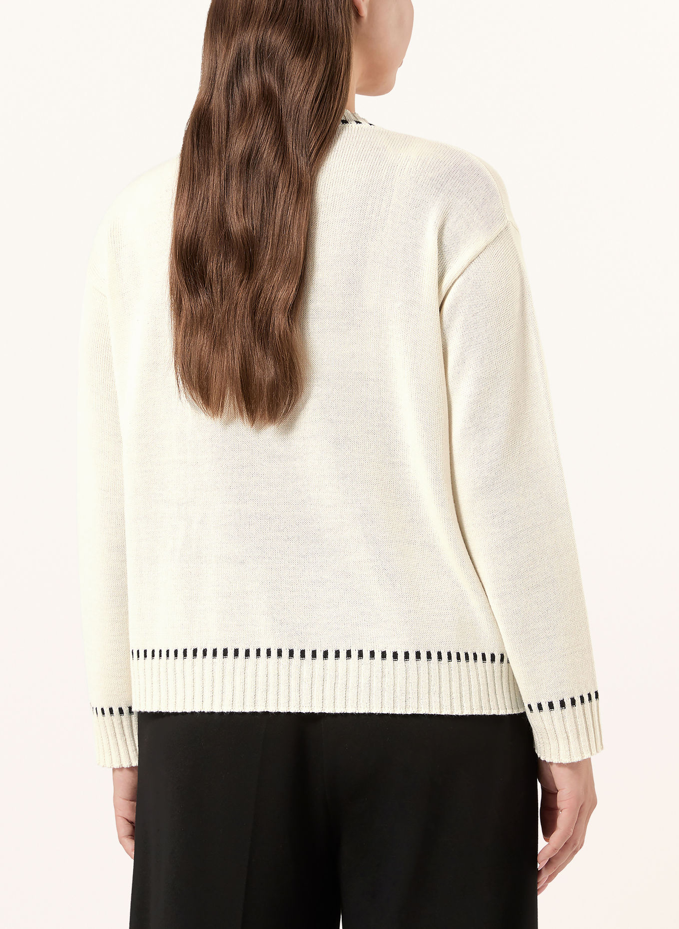 PERSONA MARINA RINALDI Pull PMRPULVINO: BLANC / NOIR