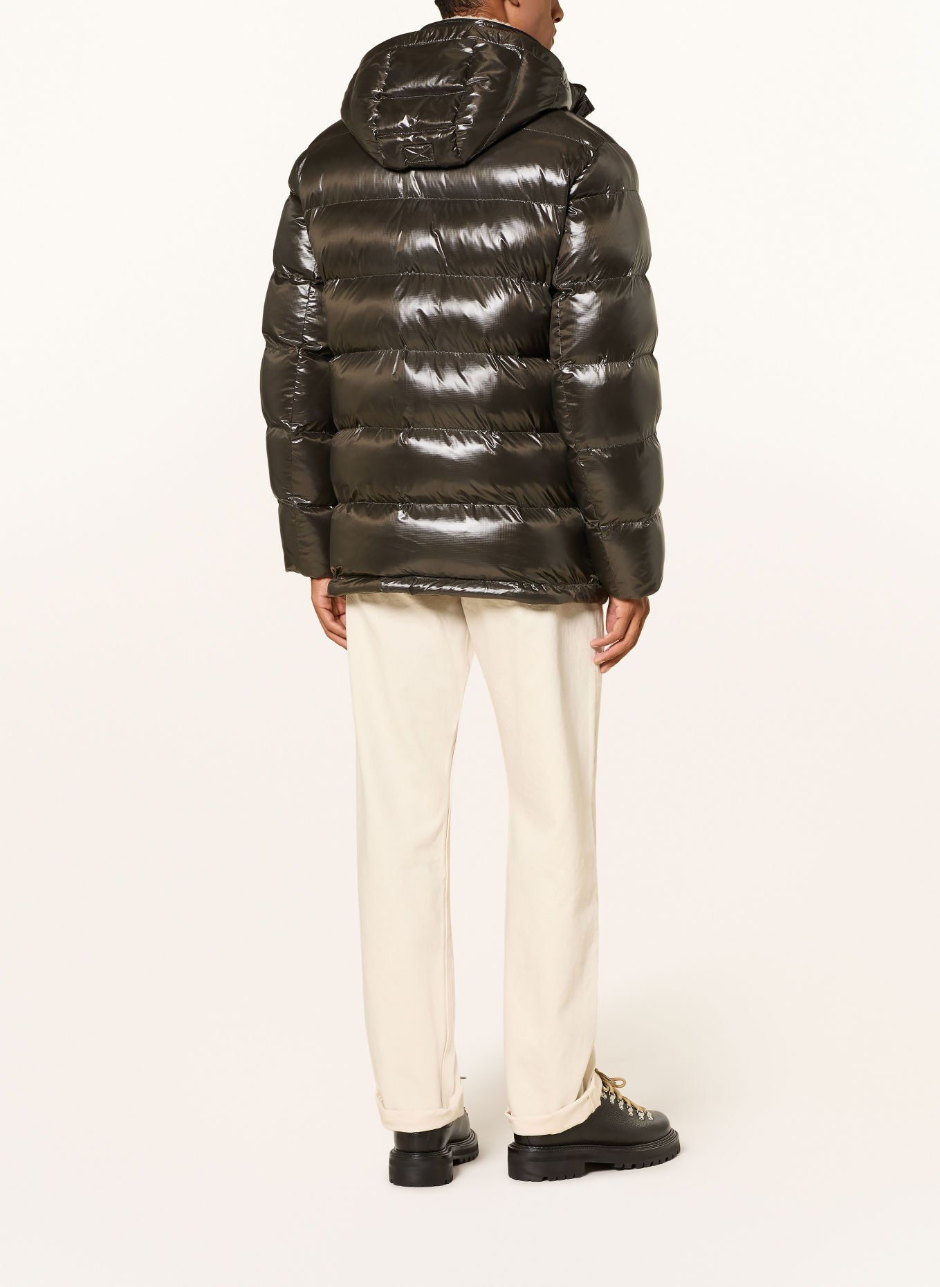 WELLENSTEYN BLACKBIRD Quilted Jacket with Detachable Hood: DARK GREEN