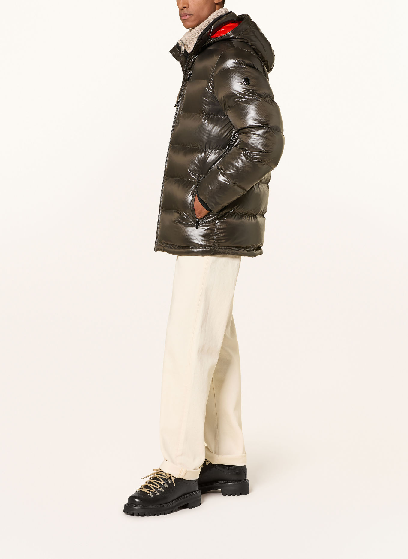 WELLENSTEYN BLACKBIRD Quilted Jacket with Detachable Hood: DARK GREEN