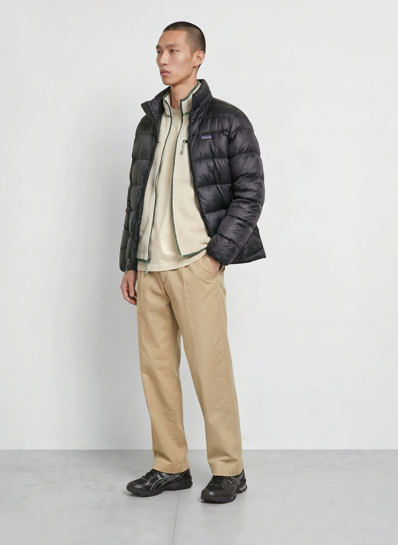 patagonia Lightweight-Daunenjacke FITZ ROY: SCHWARZ