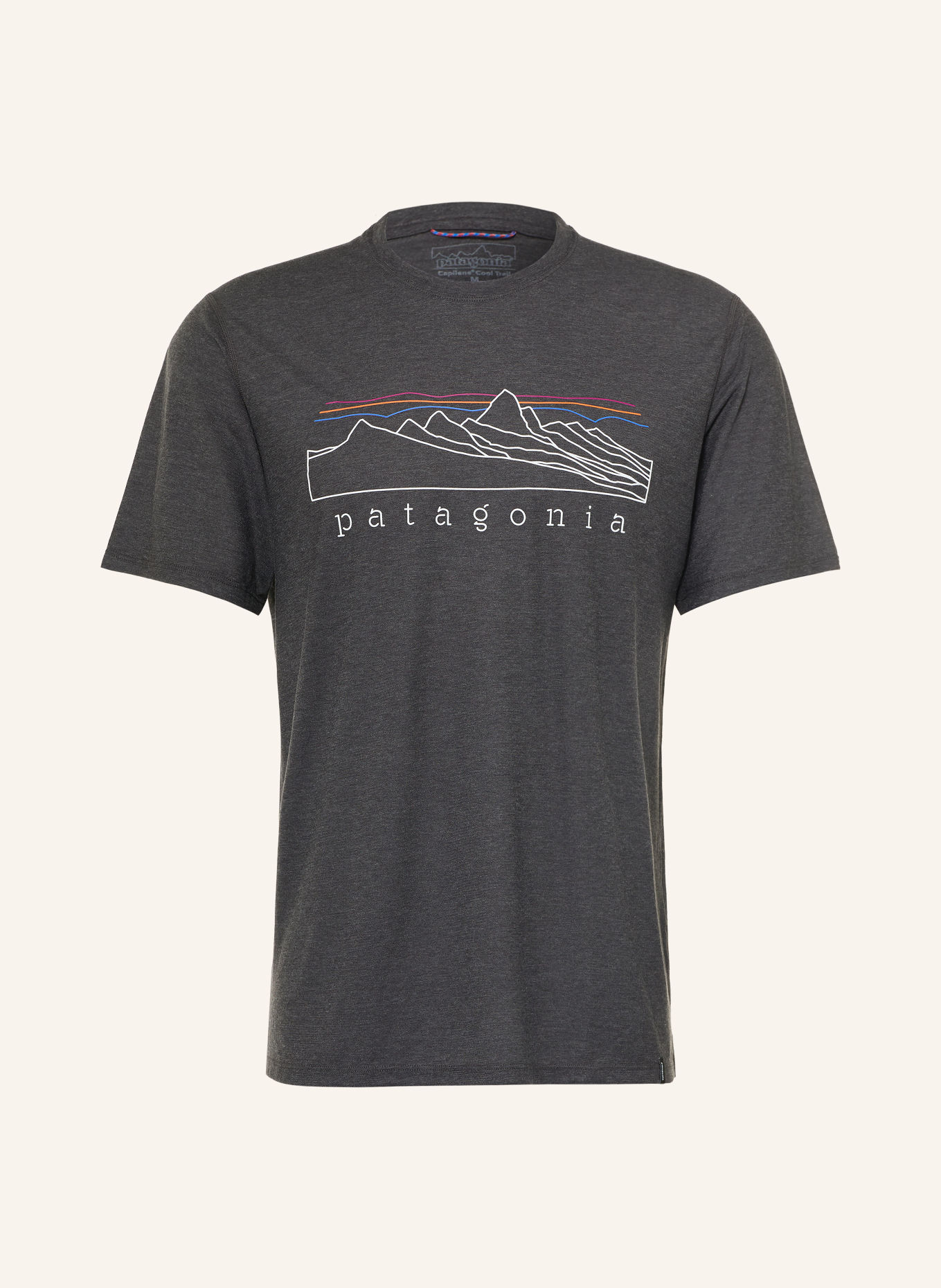 patagonia Trainingsshirt CAP COOL TRAIL: DONKERGRIJS